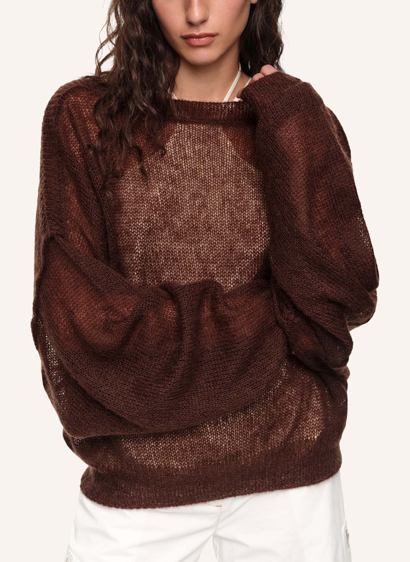 BIMBA Y LOLA Mohair-Pullover: BRAUN
