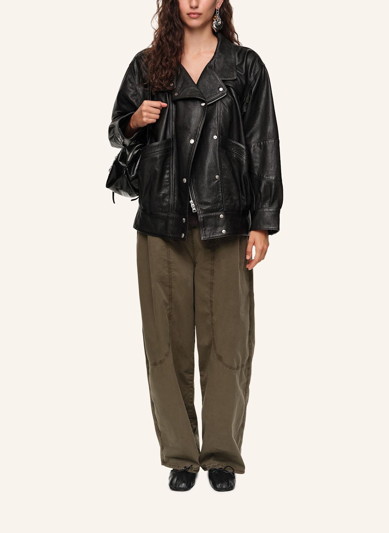 BIMBA Y LOLA Lederjacke: SCHWARZ