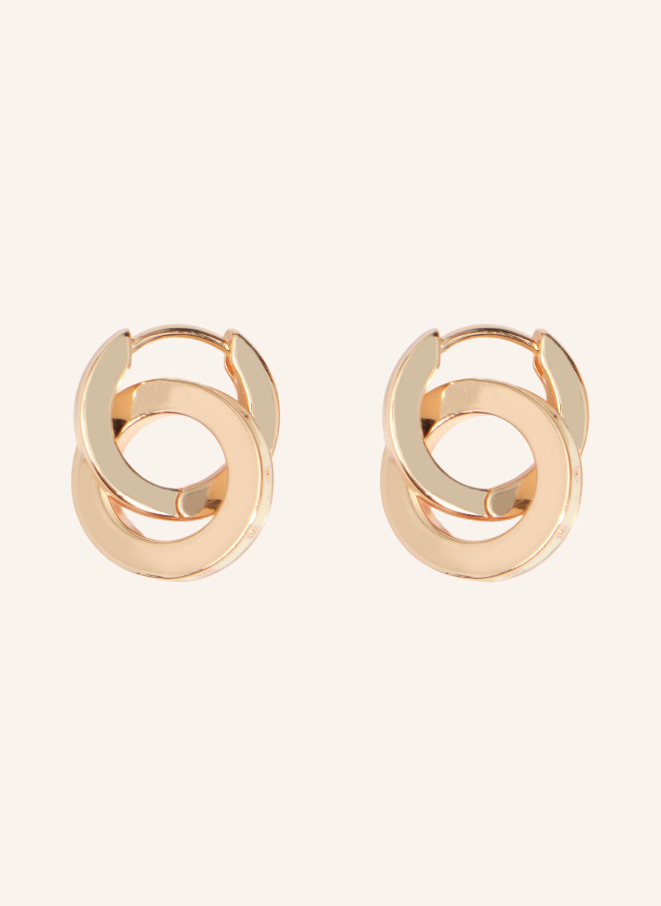 BIMBA Y LOLA Doppelreifen-Logo-Ohrringe: WEISS