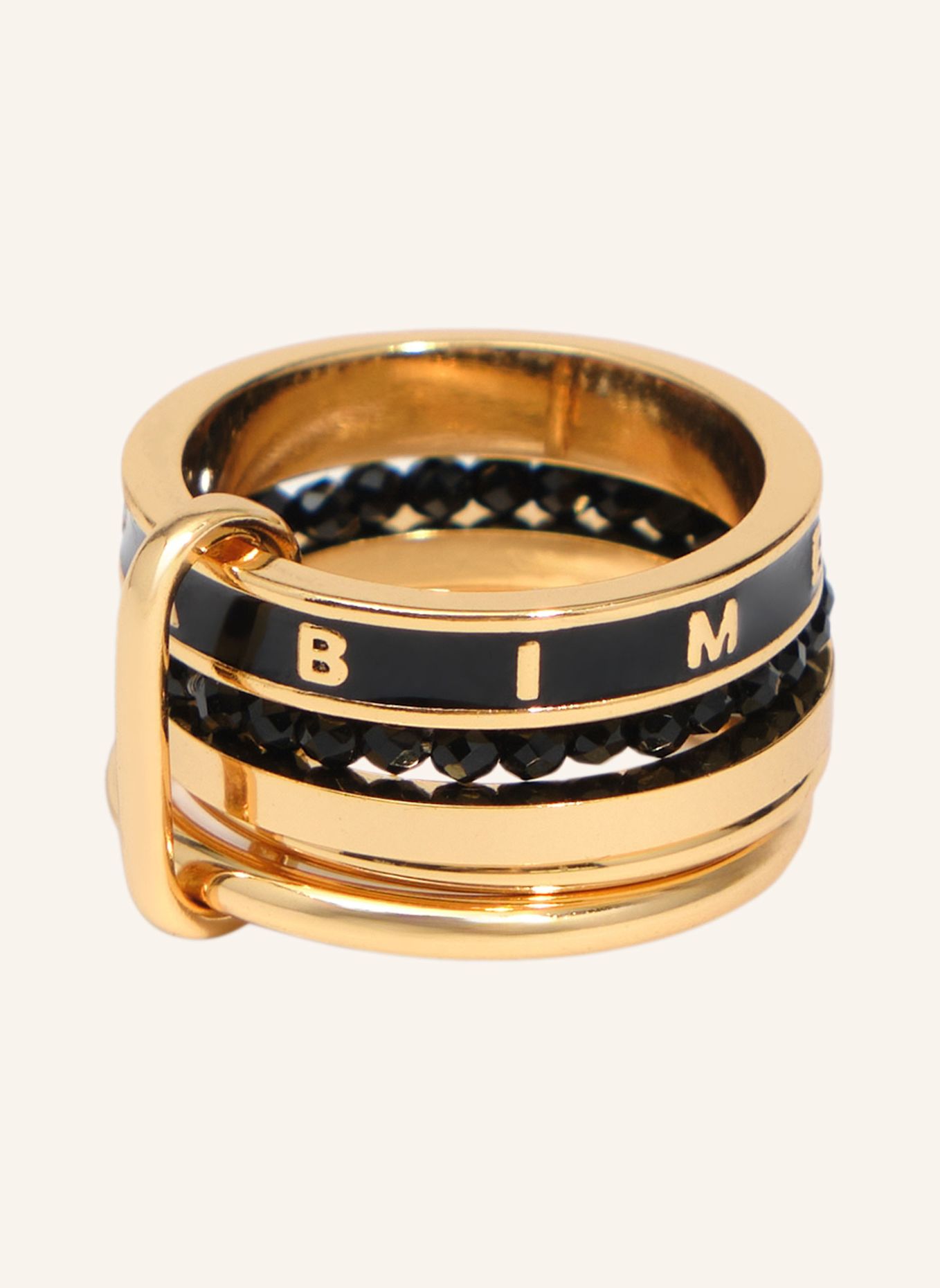BIMBA Y LOLA Metallring: SCHWARZ