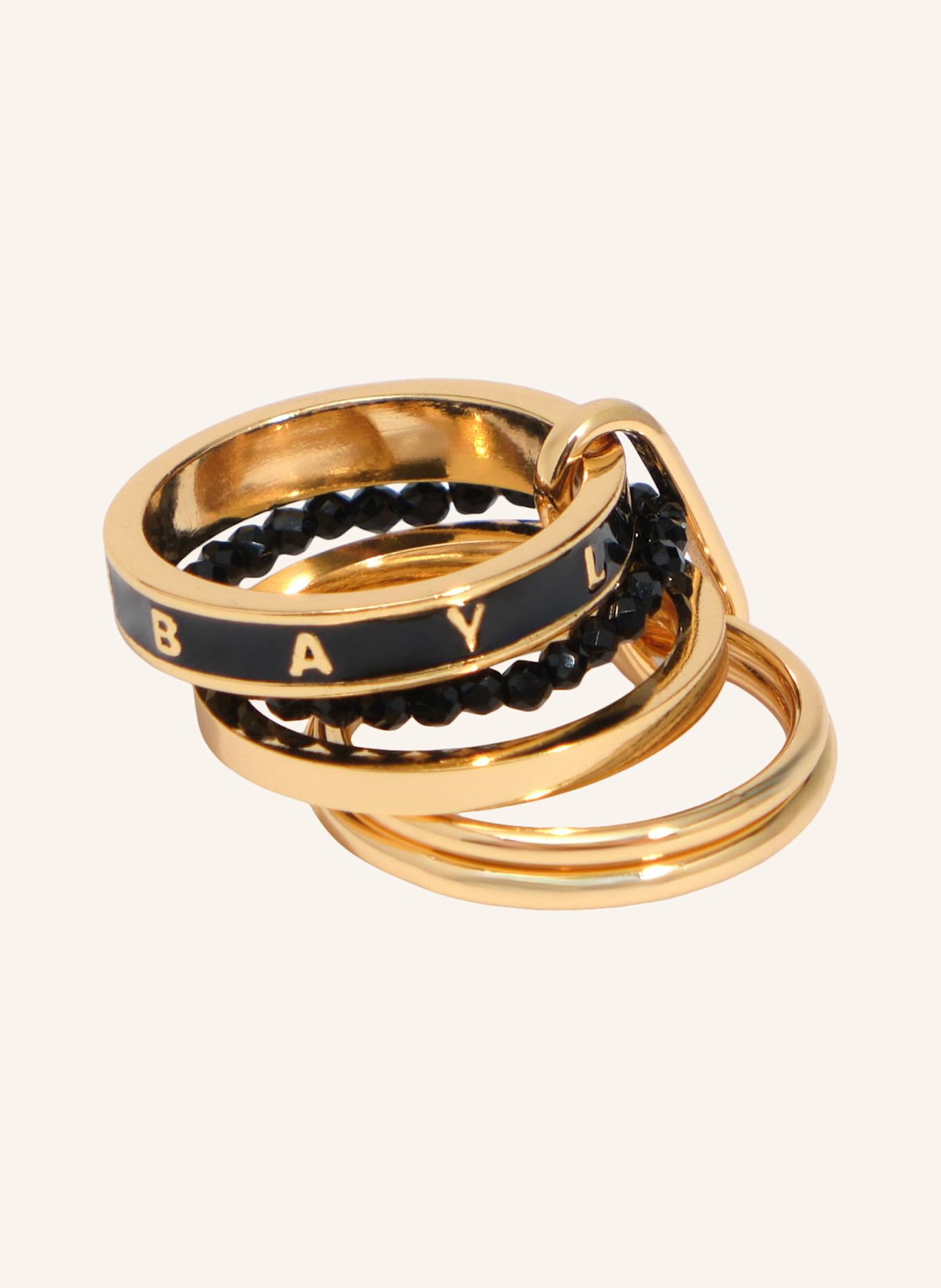 BIMBA Y LOLA Metallring: SCHWARZ