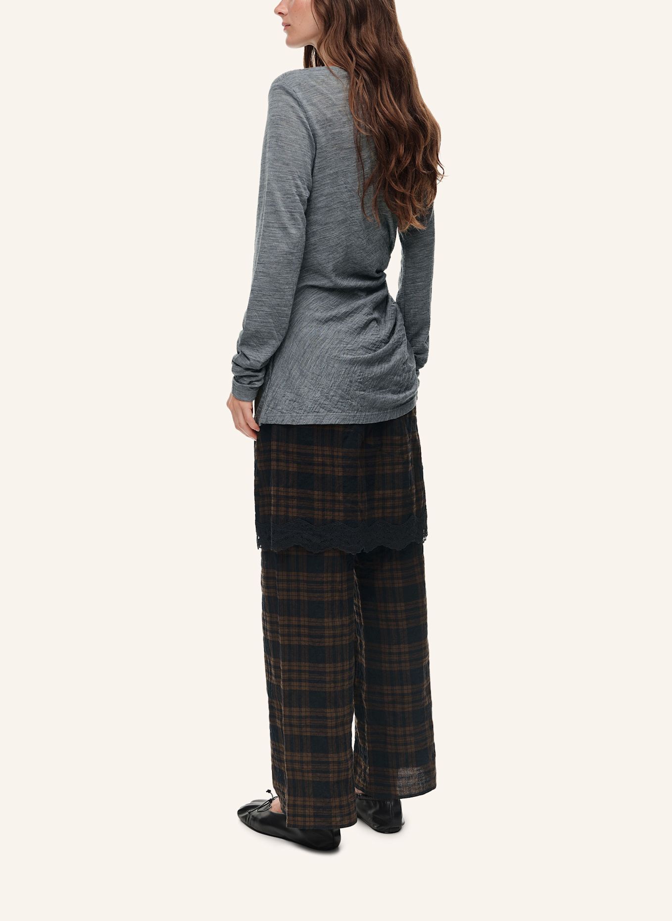 BIMBA Y LOLA Wollshirt: GRAU