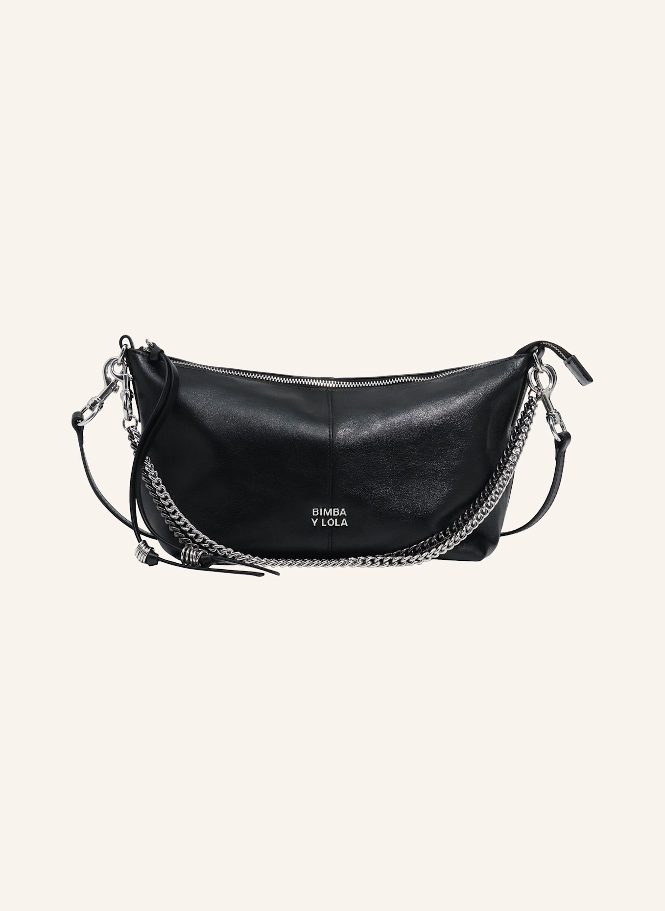 BIMBA Y LOLA Lederhandtasche: SCHWARZ