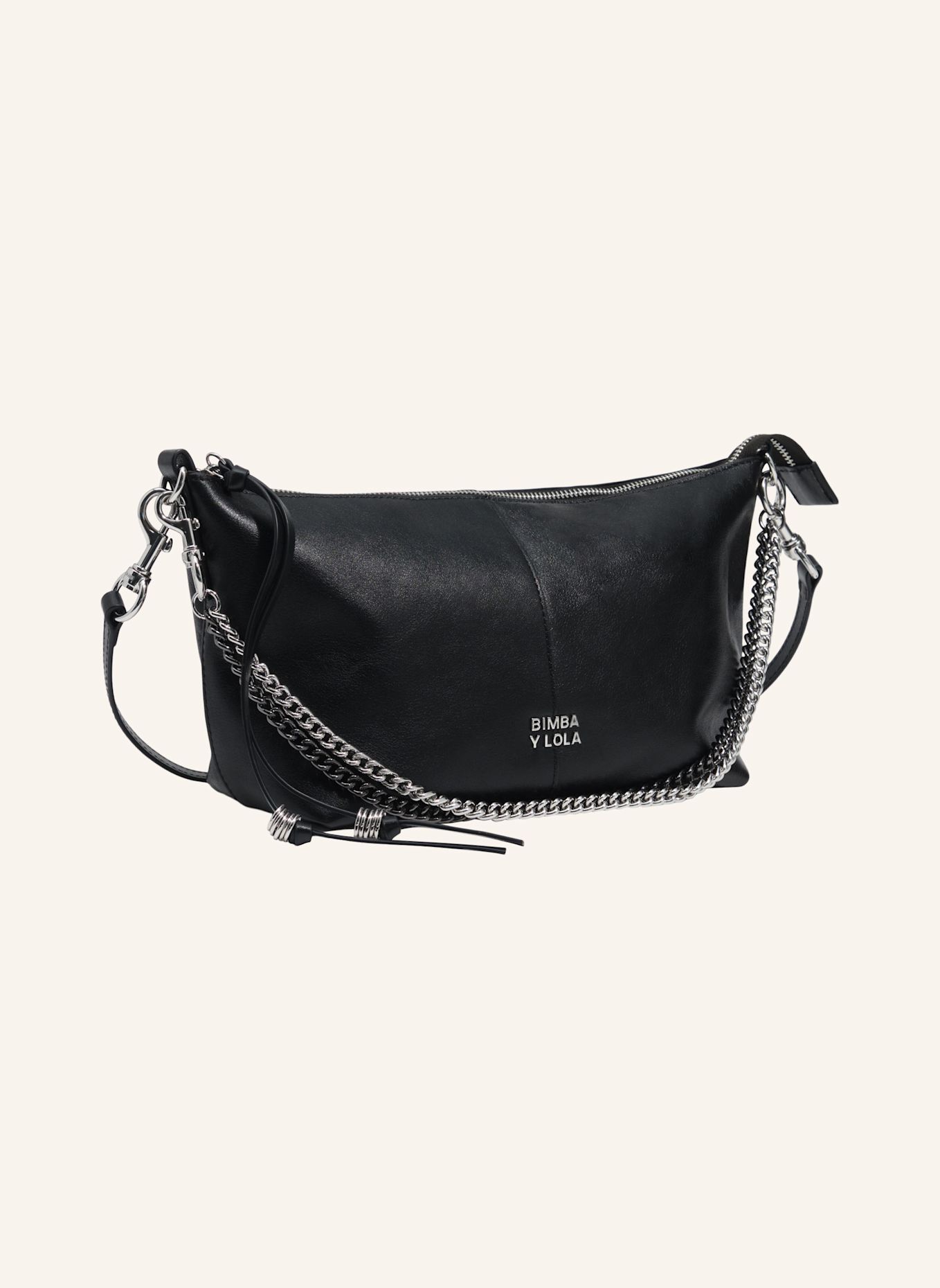 BIMBA Y LOLA Lederhandtasche: SCHWARZ