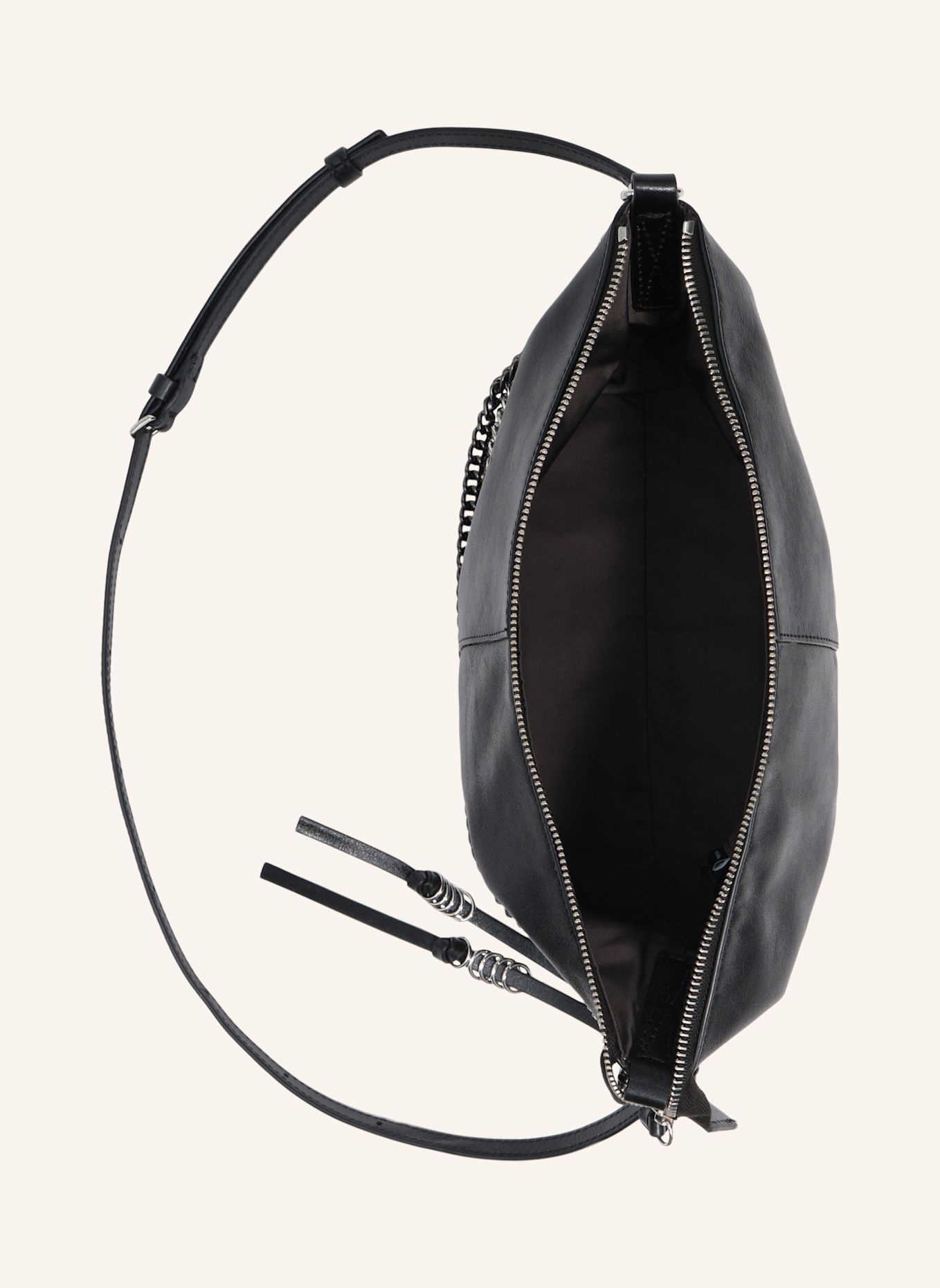 BIMBA Y LOLA Lederhandtasche: SCHWARZ