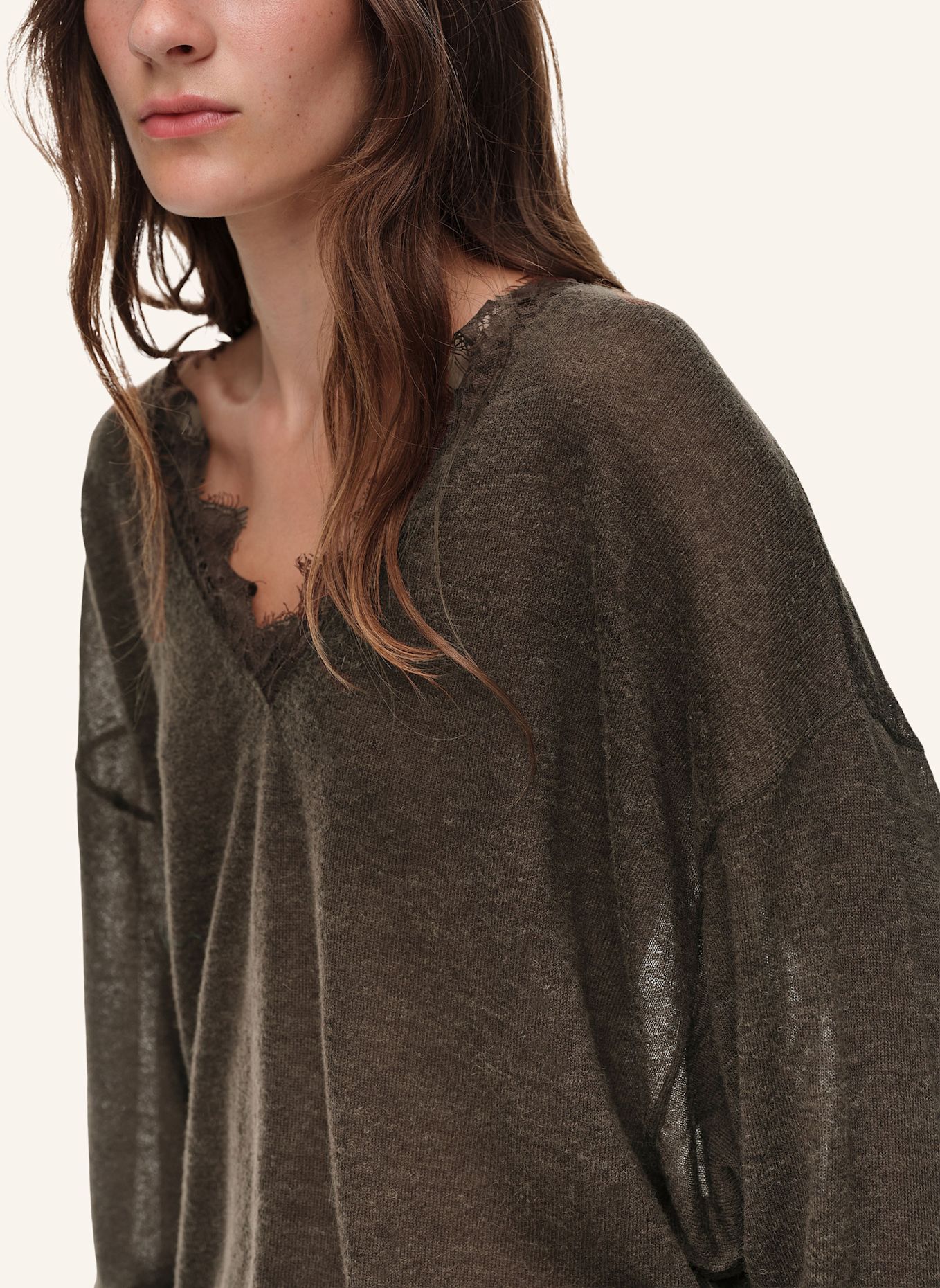 BIMBA Y LOLA Wollpullover: BRAUN