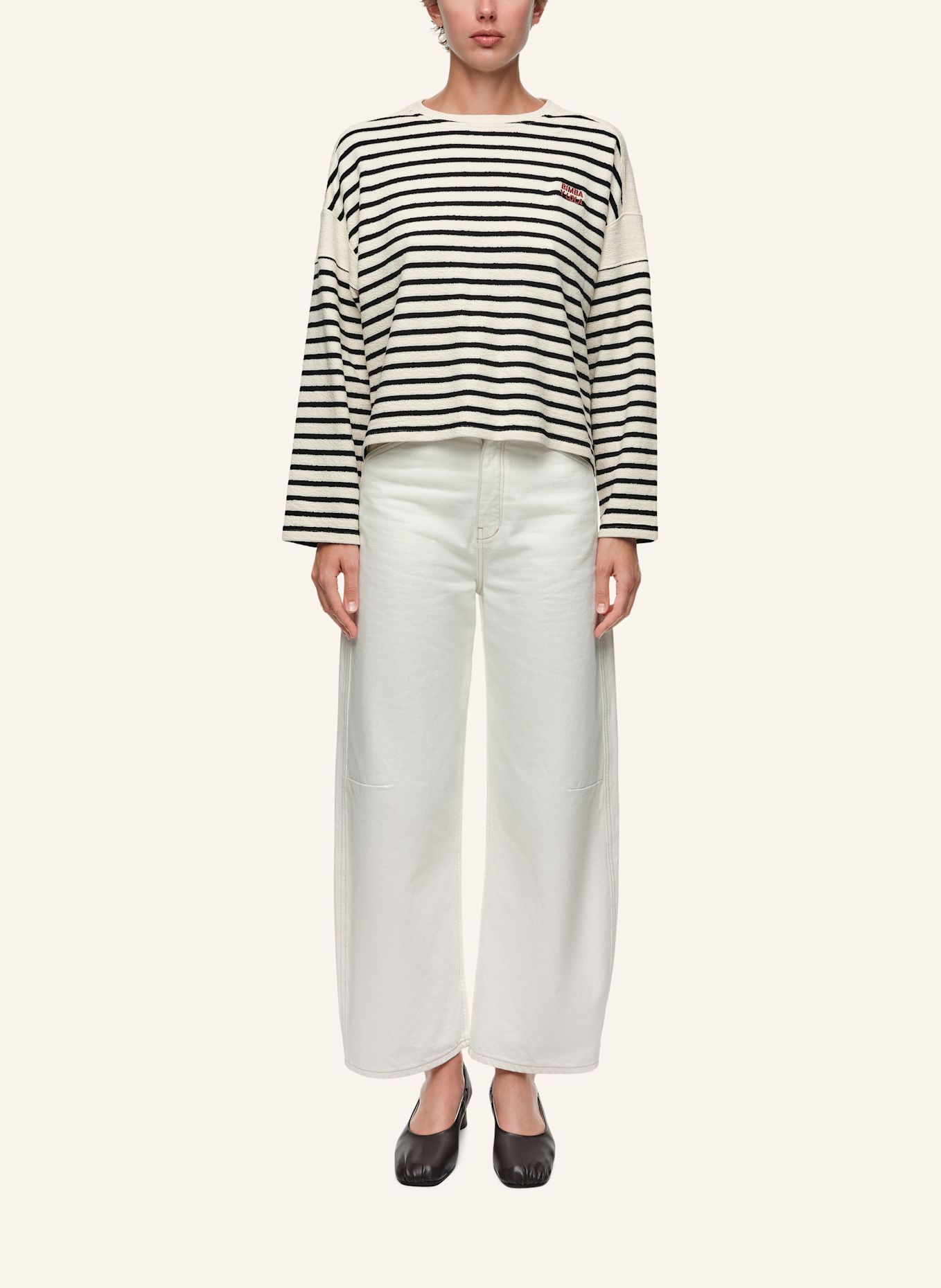 BIMBA Y LOLA Langarmshirt: WEISS