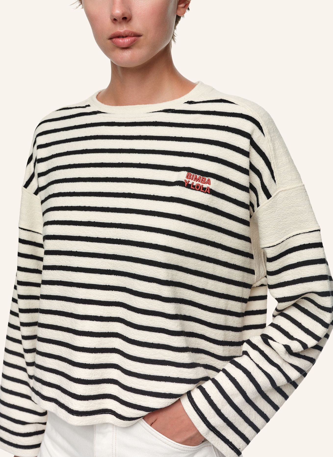 BIMBA Y LOLA Langarmshirt: WEISS