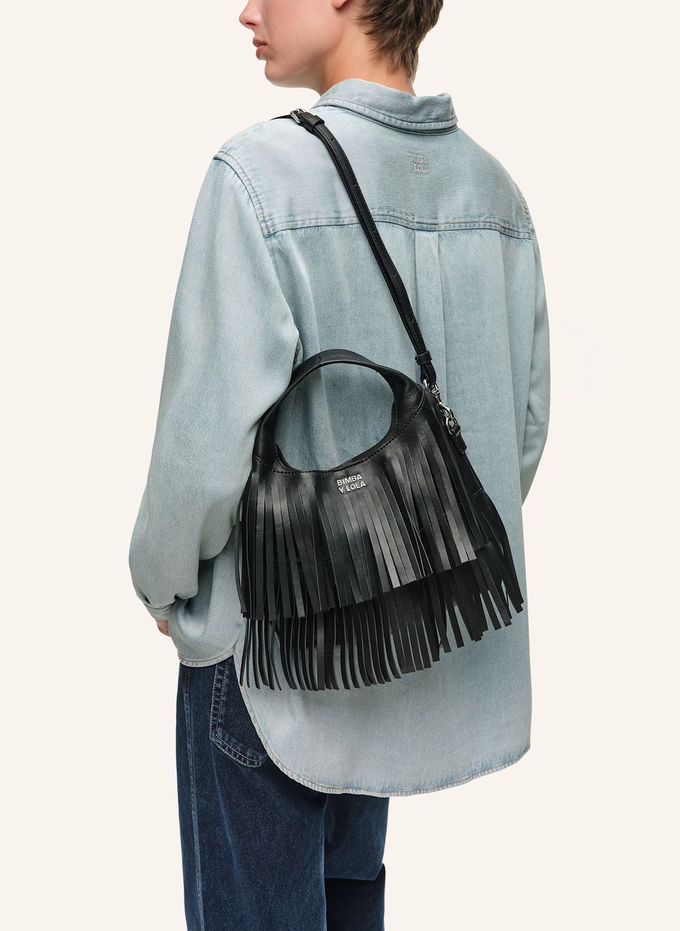 BIMBA Y LOLA Ledertasche: SCHWARZ