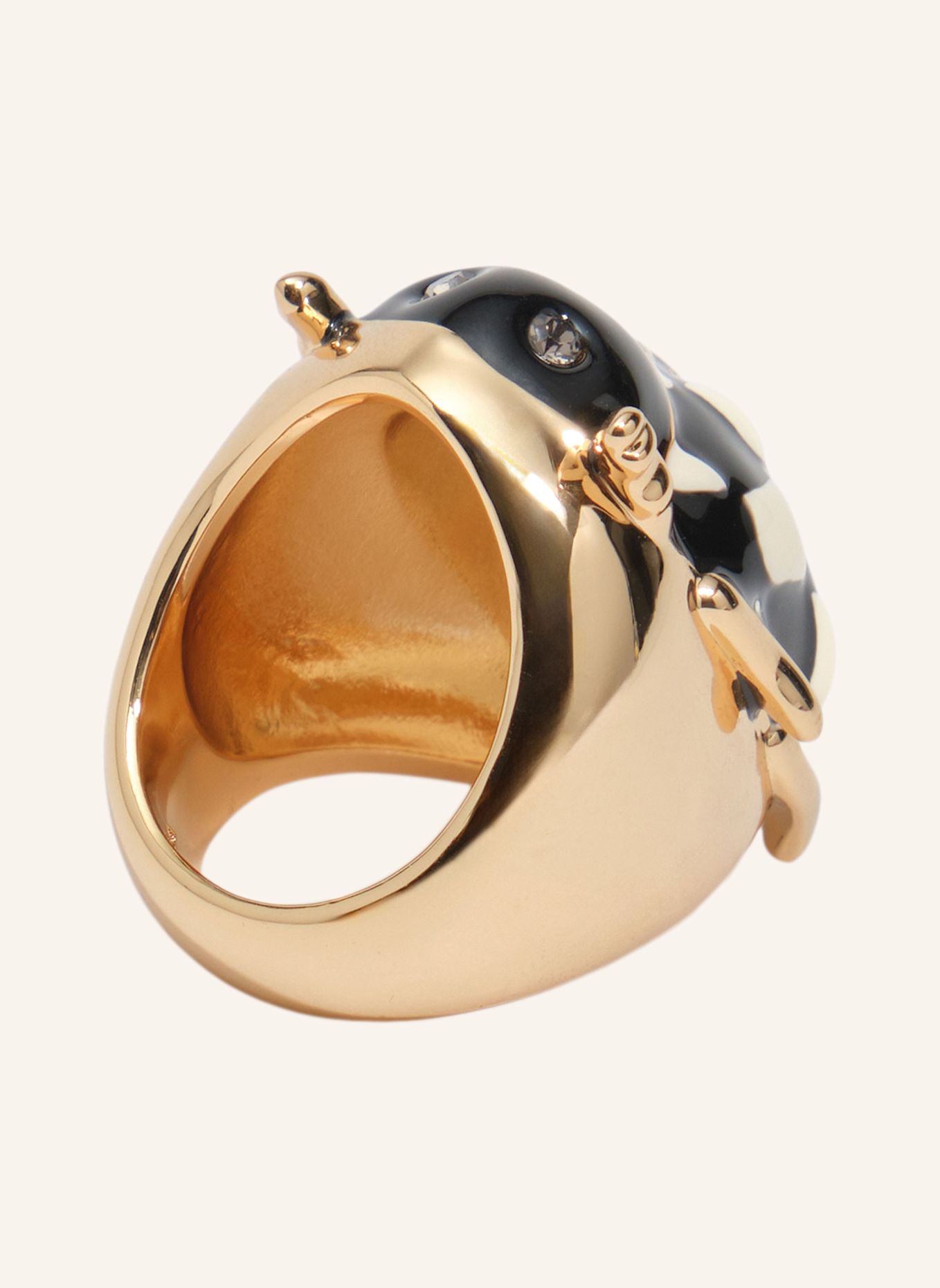 BIMBA Y LOLA Emaille-Käfer-Ring: SCHWARZ