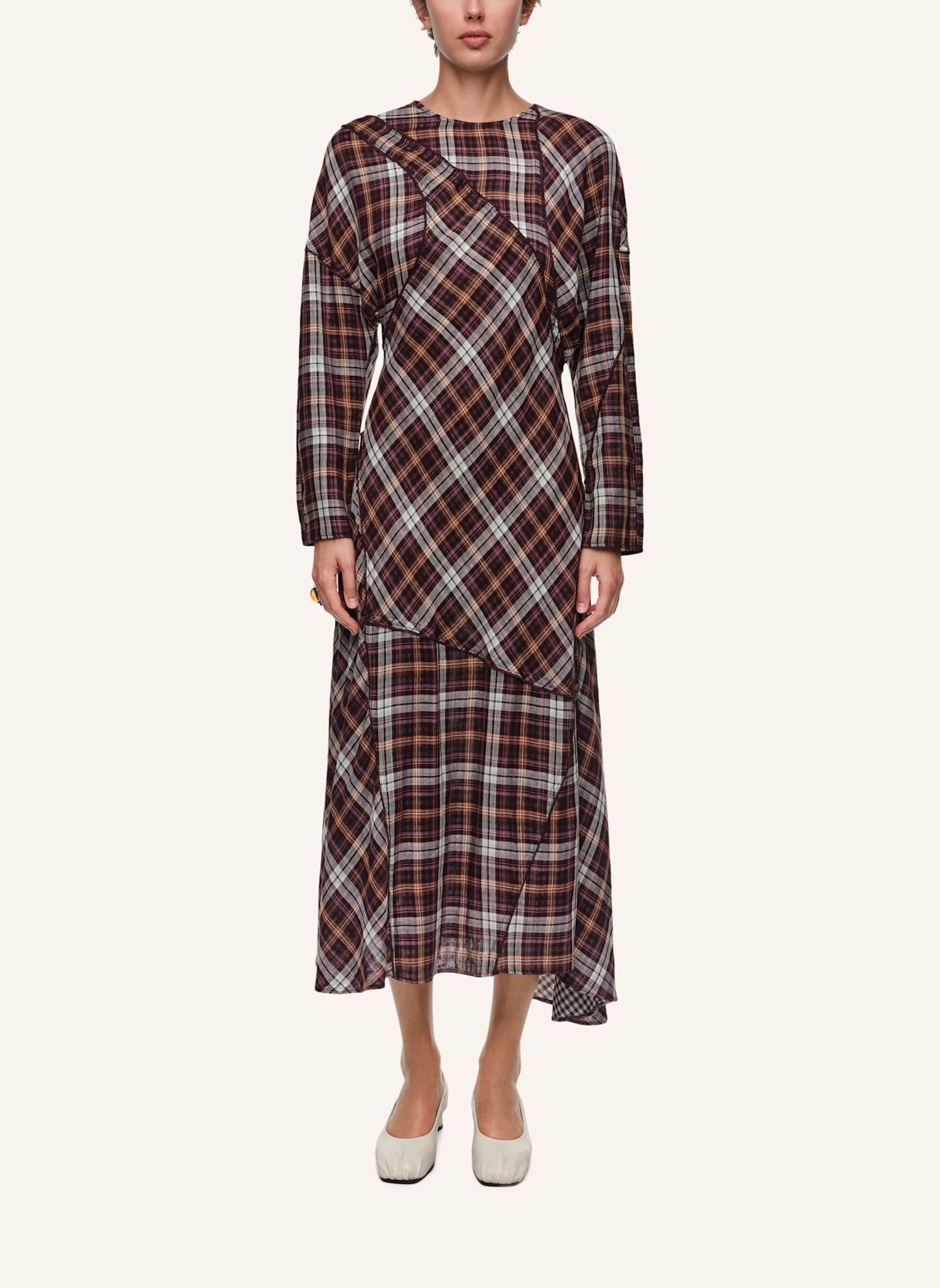 BIMBA Y LOLA Patchwork-Midikleid: ROT