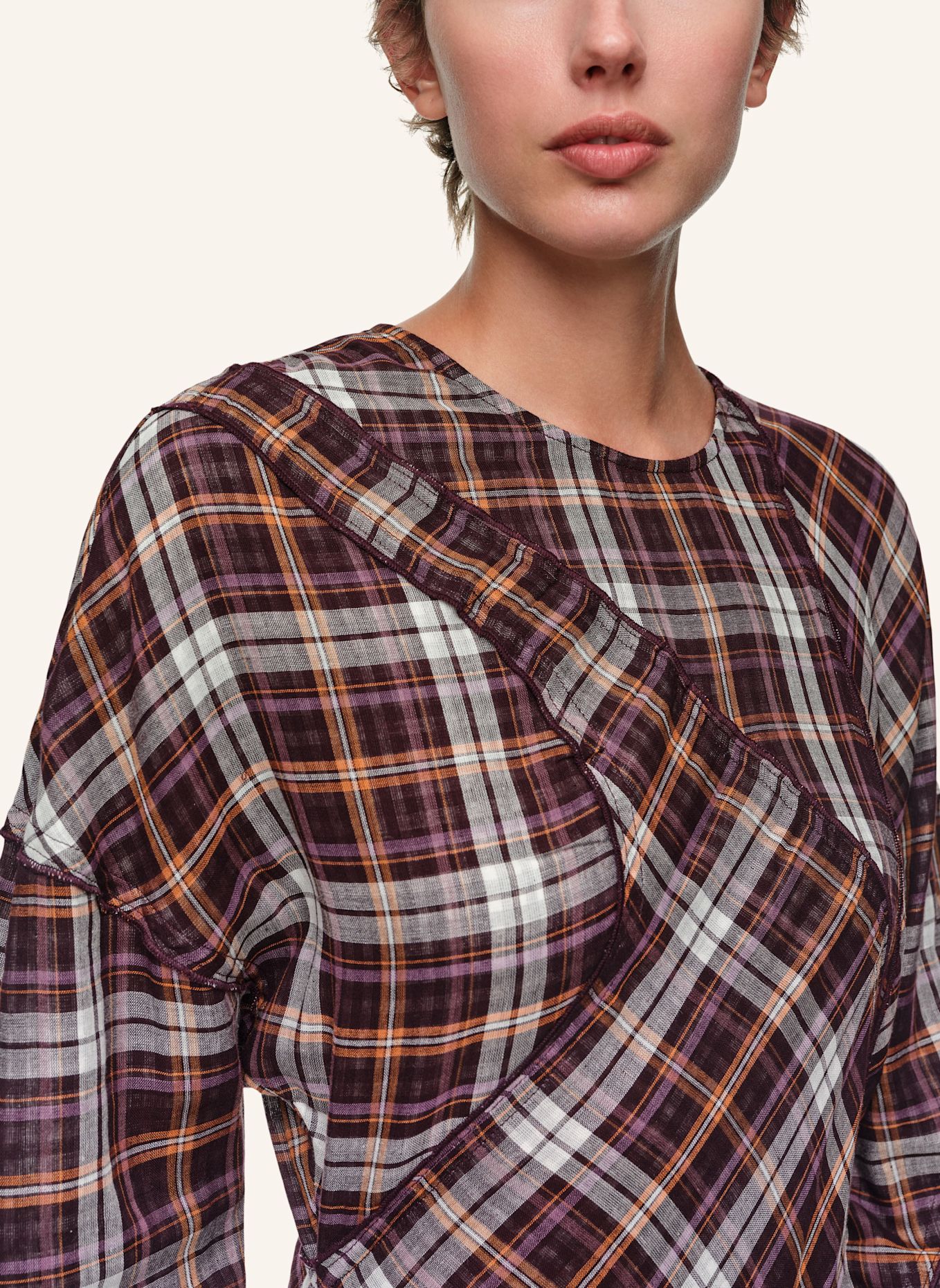 BIMBA Y LOLA Patchwork-Midikleid: ROT