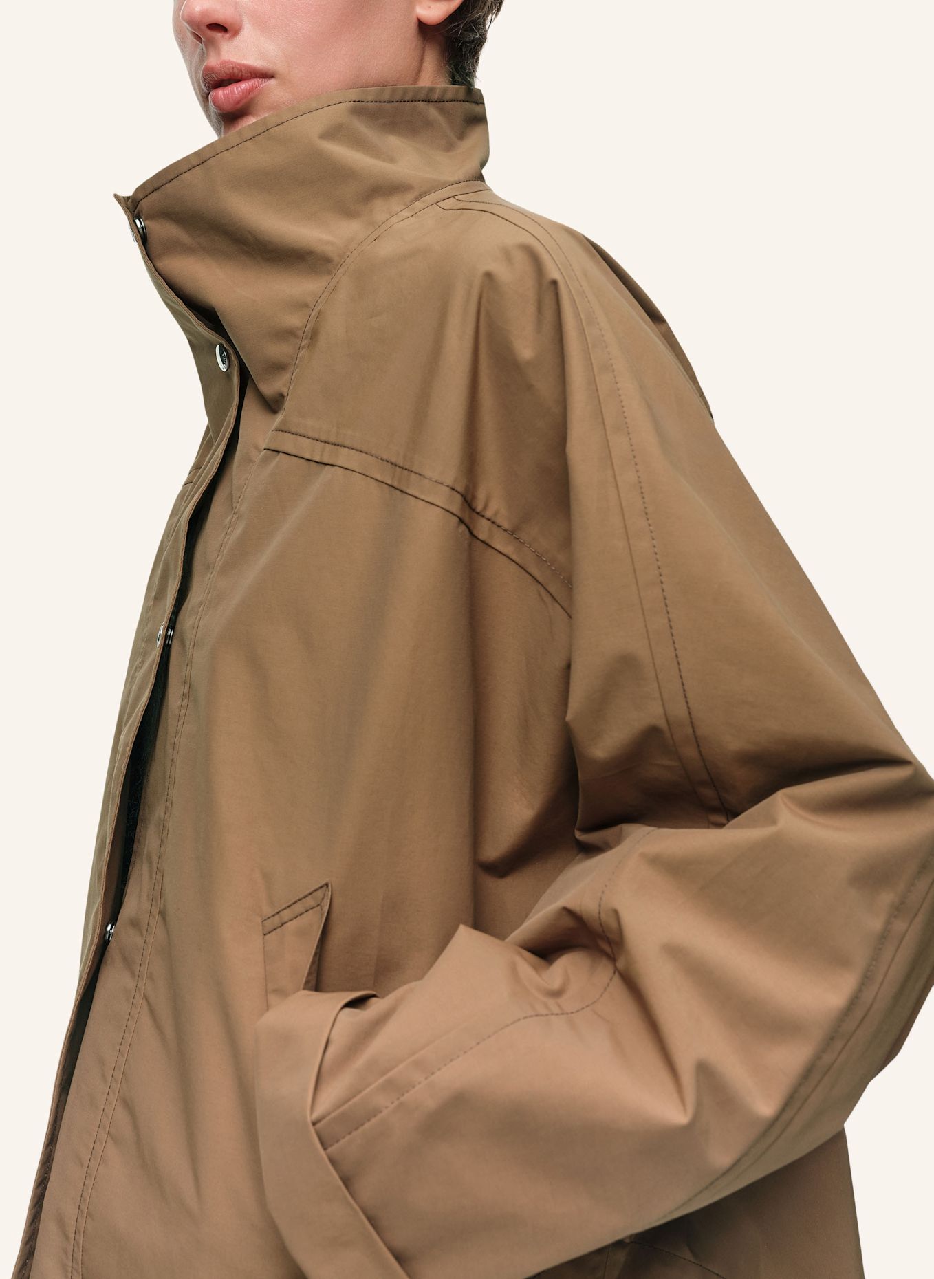 BIMBA Y LOLA Oversize-Batwing-Jacke: BRAUN