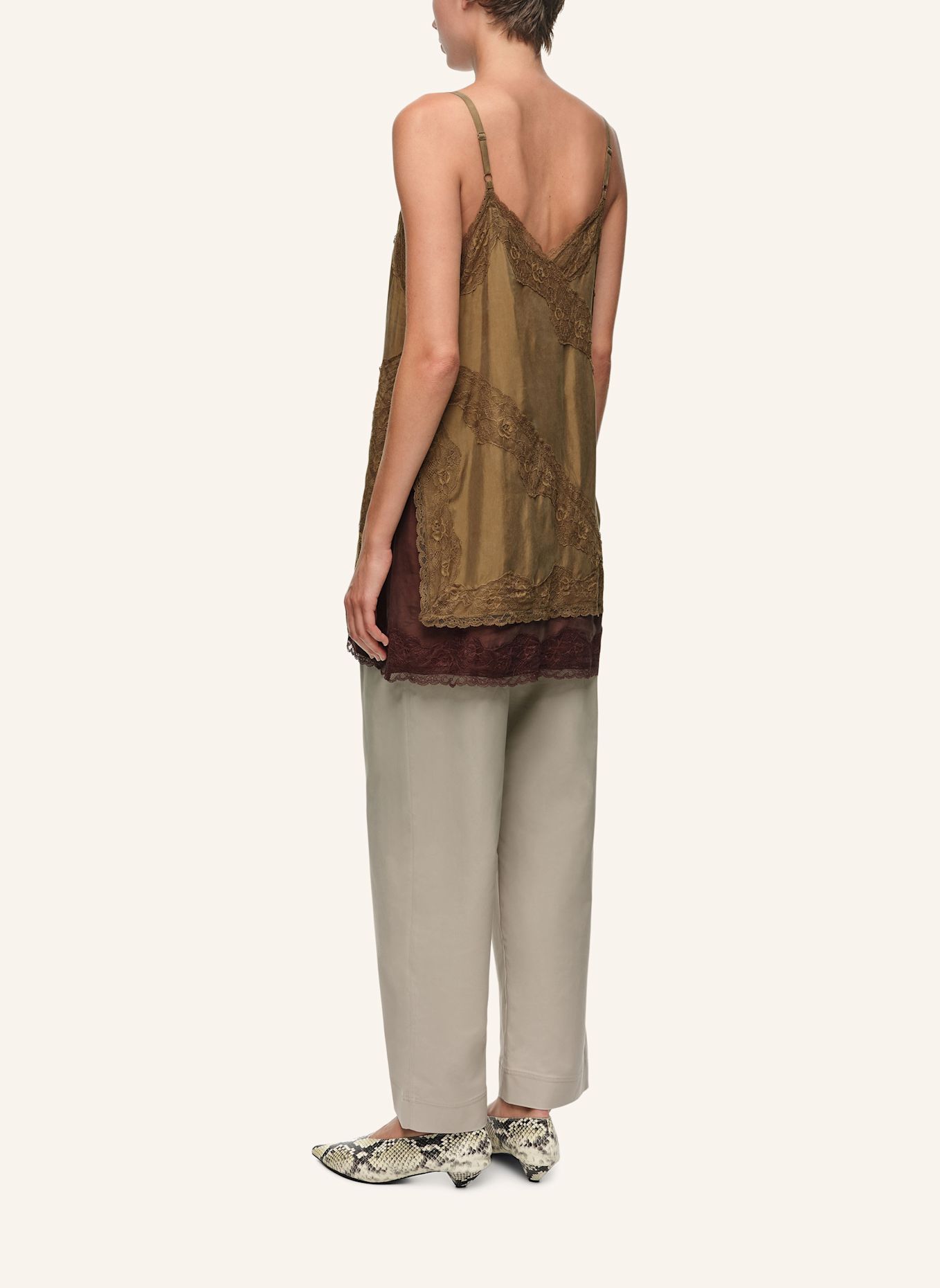 BIMBA Y LOLA Camisole-Top: KHAKI