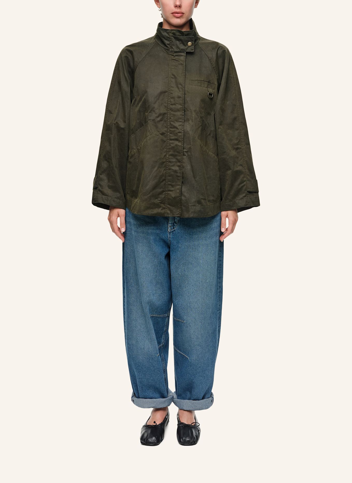 BIMBA Y LOLA A-Linien-Trenchcoat: KHAKI