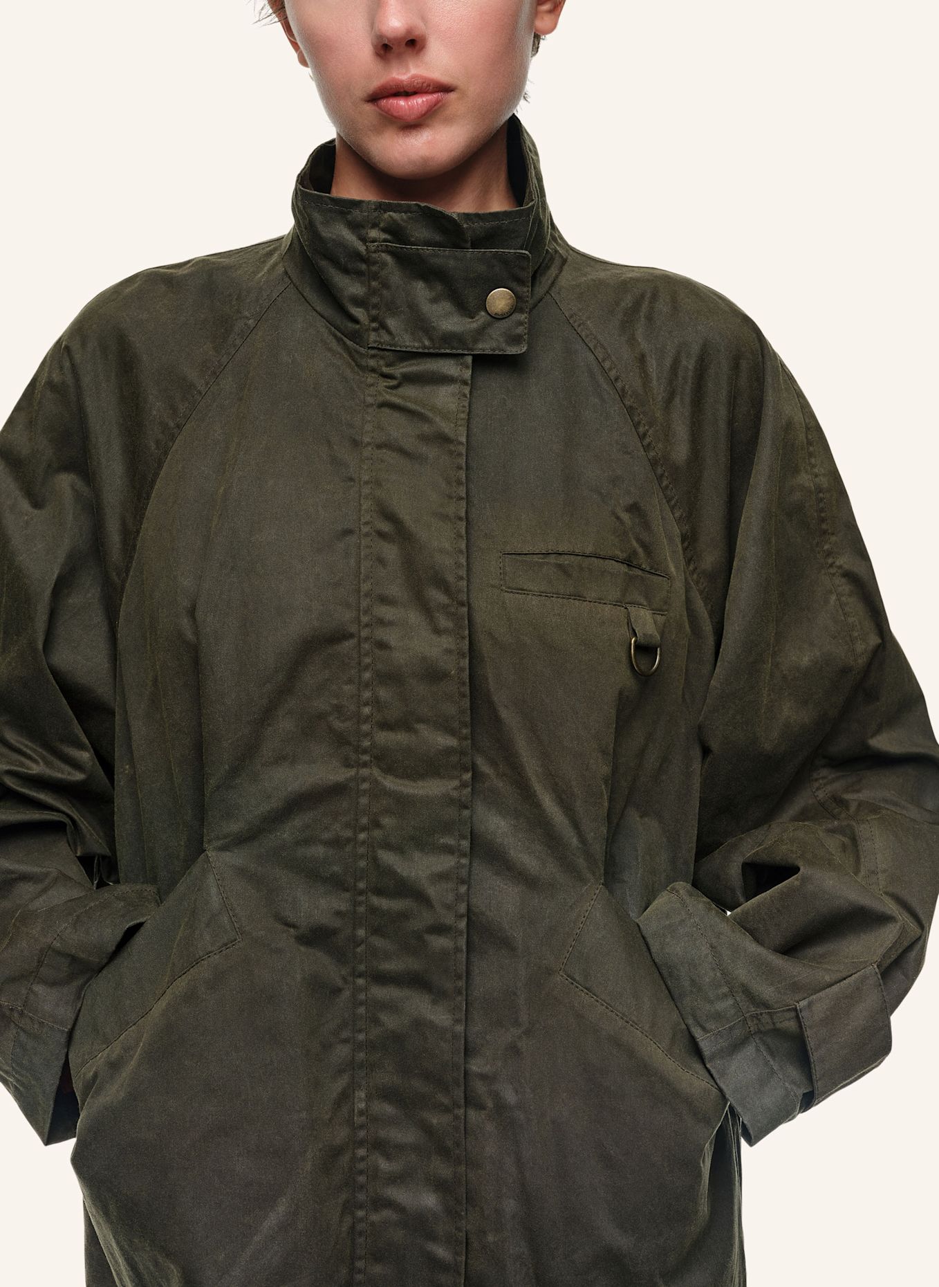 BIMBA Y LOLA A-Linien-Trenchcoat: KHAKI