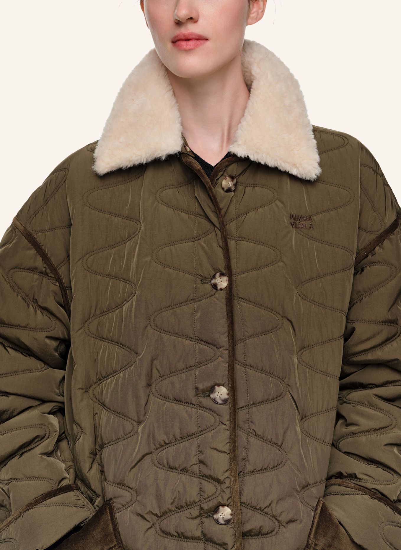 BIMBA Y LOLA Steppmantel: KHAKI