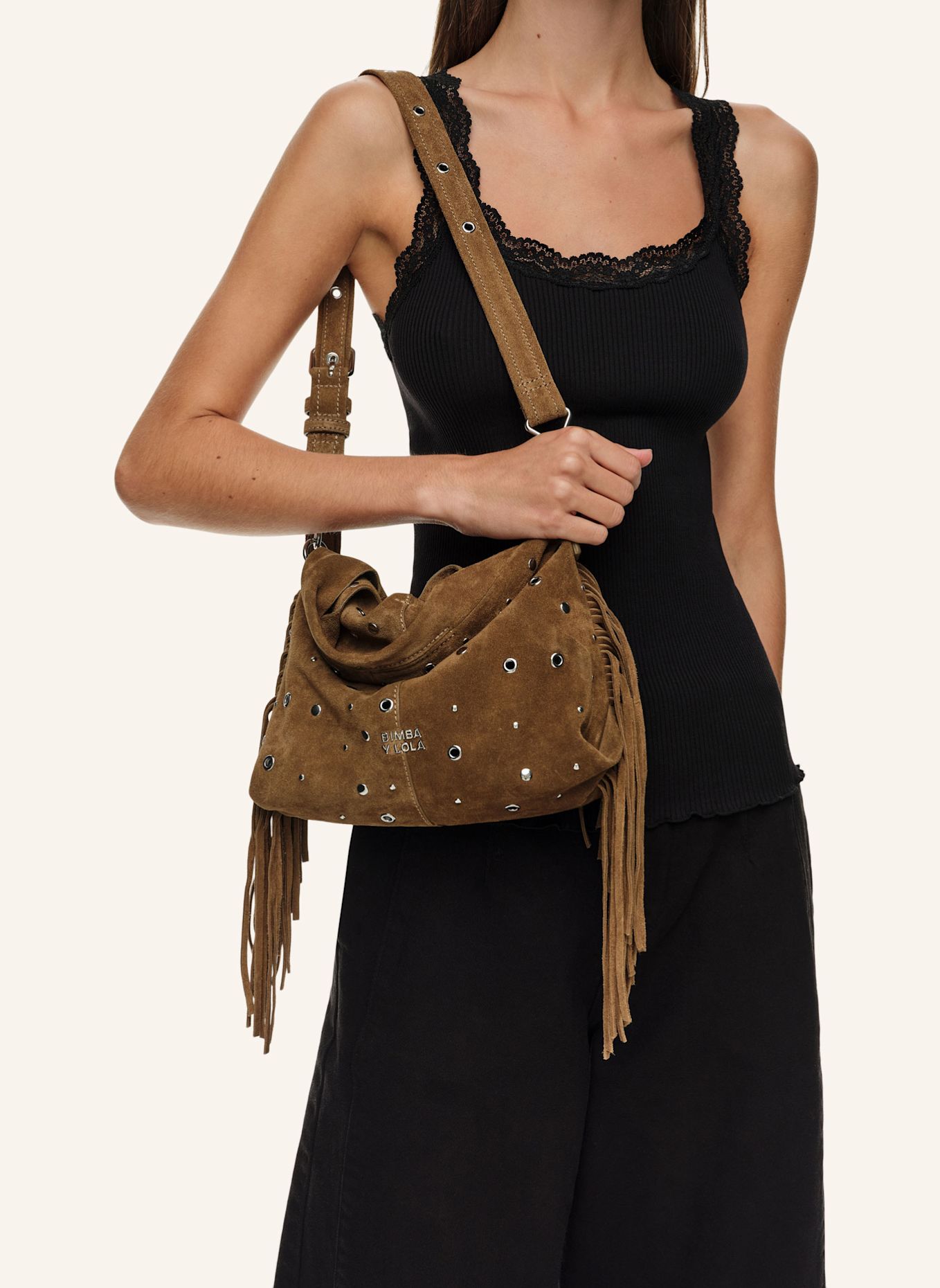 BIMBA Y LOLA Wildleder-Tasche: GRÜN