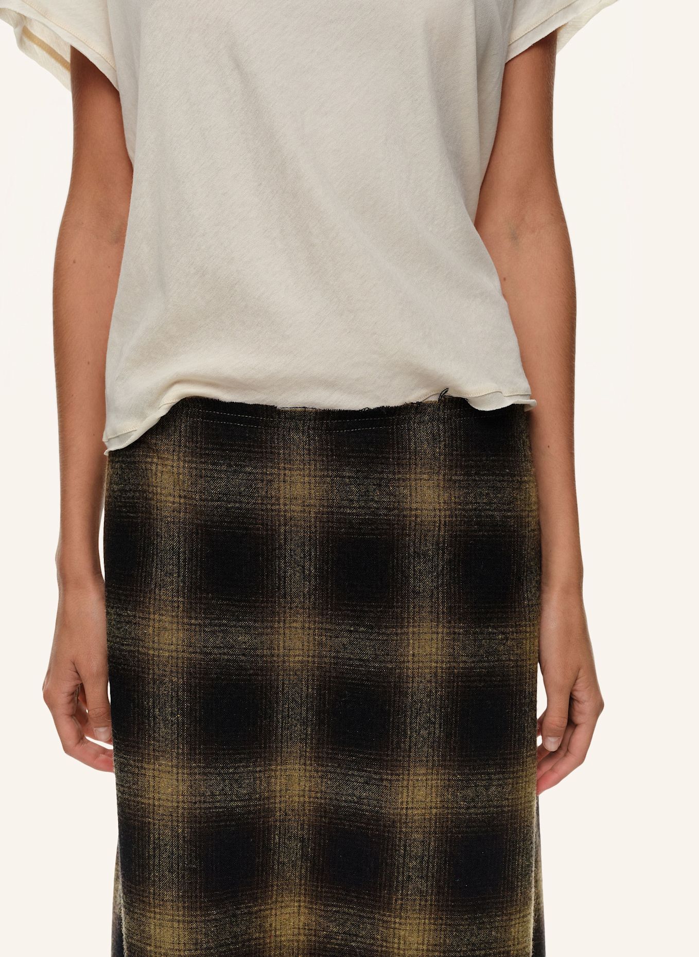BIMBA Y LOLA Wollmidirock: KHAKI