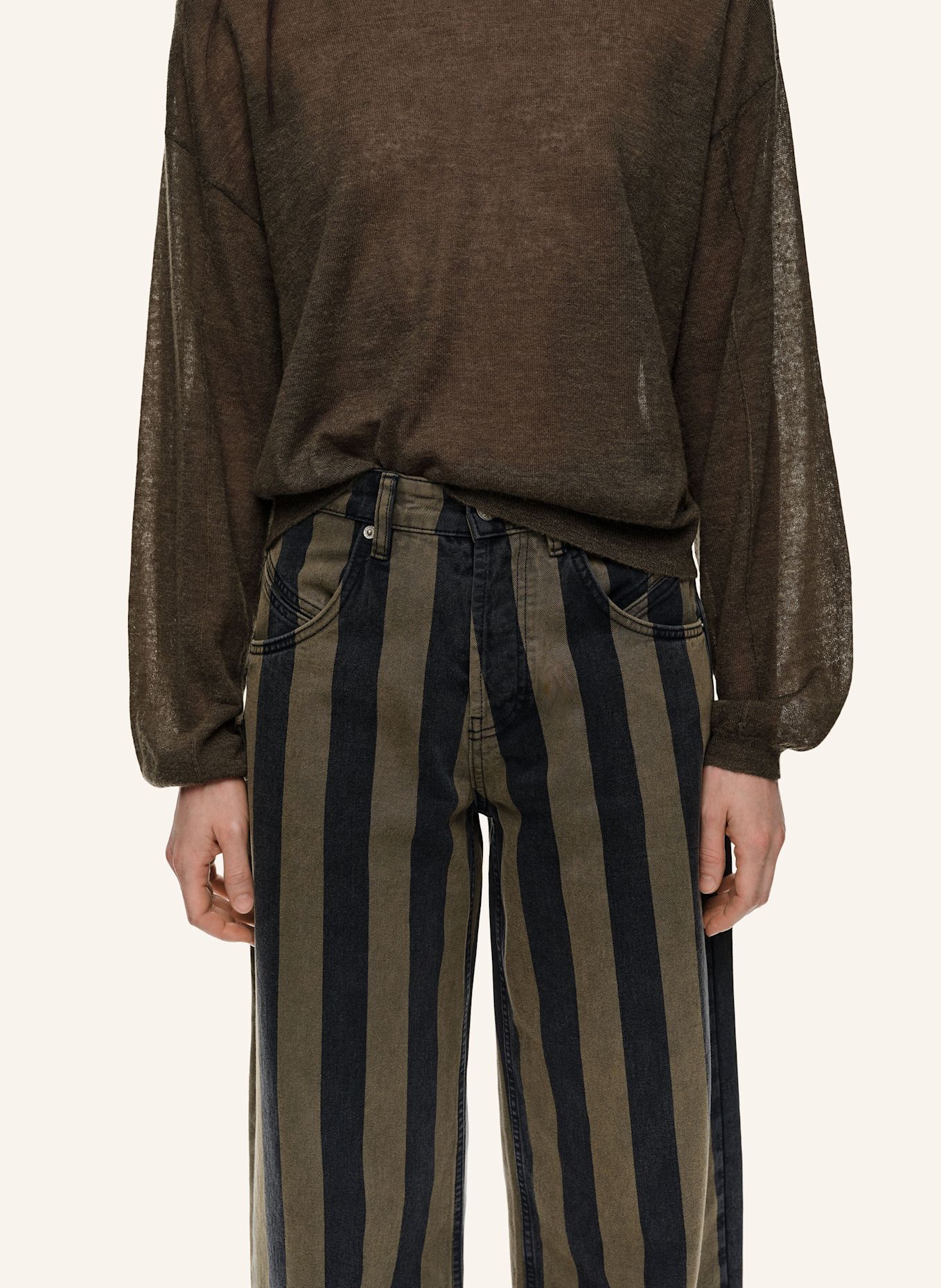 BIMBA Y LOLA Barrel-Jeans: KHAKI