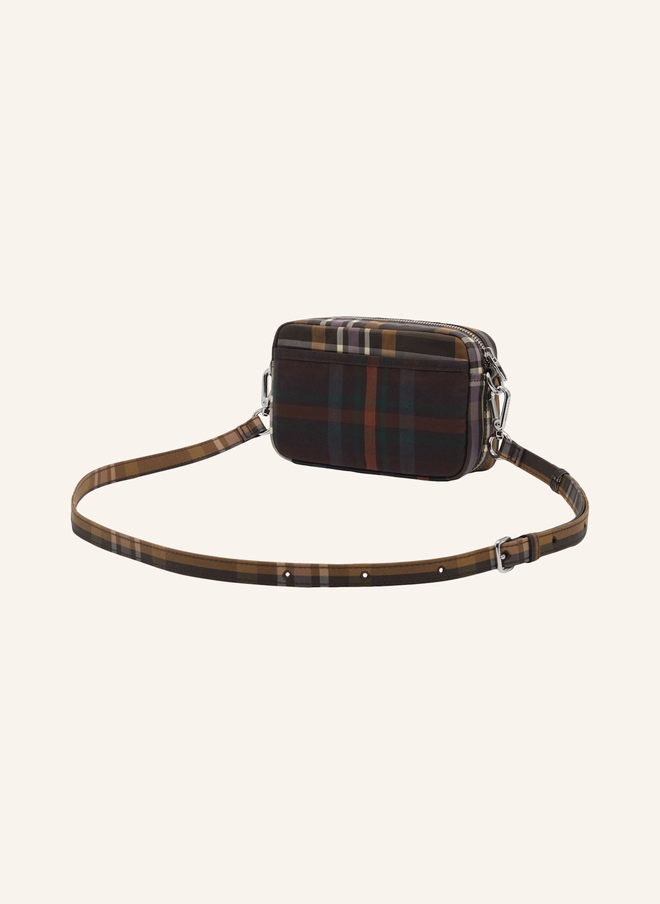 BIMBA Y LOLA Superwax-Tartan-Umhängetasche: GRÜN
