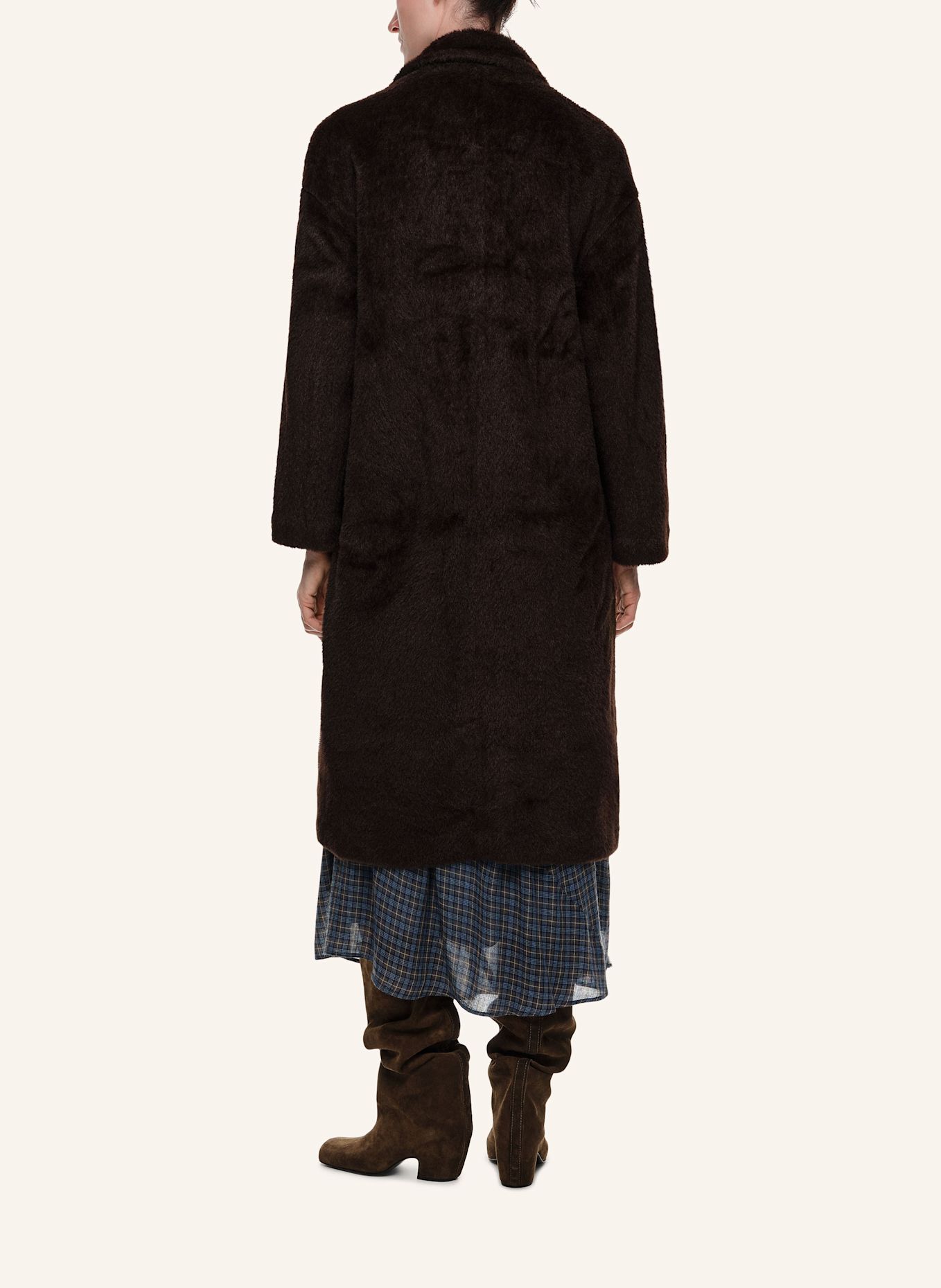 BIMBA Y LOLA Midi-Kunstfellmantel: BRAUN