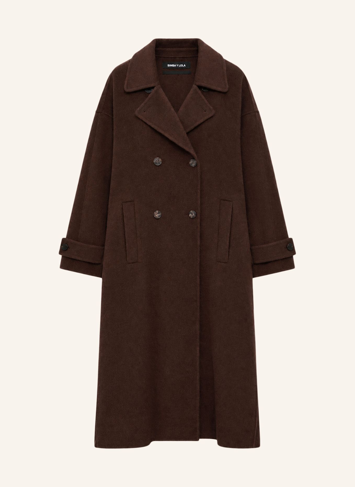 BIMBA Y LOLA Wollmantel: SCHWARZ