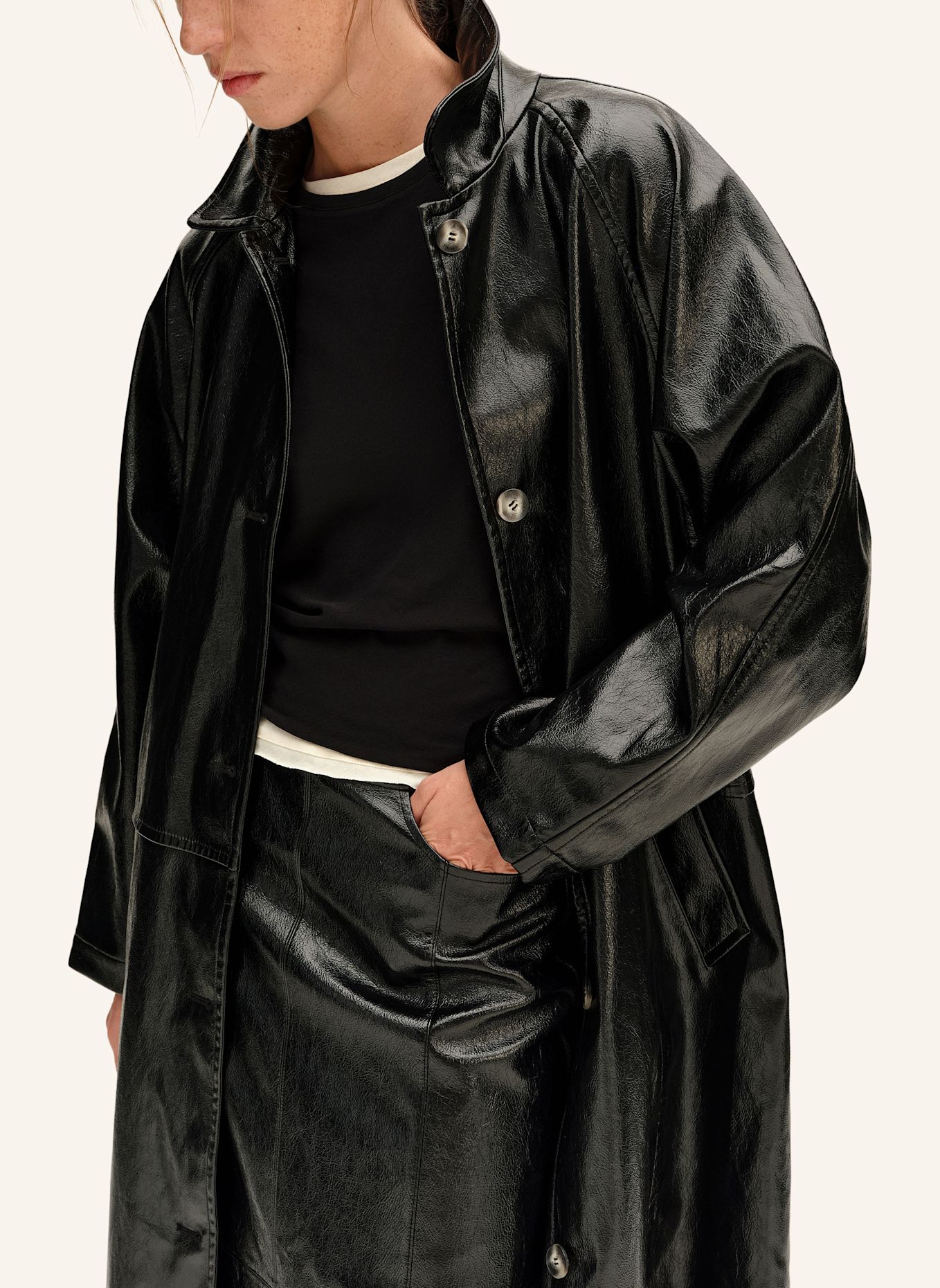BIMBA Y LOLA Midi-Trenchcoat: SCHWARZ