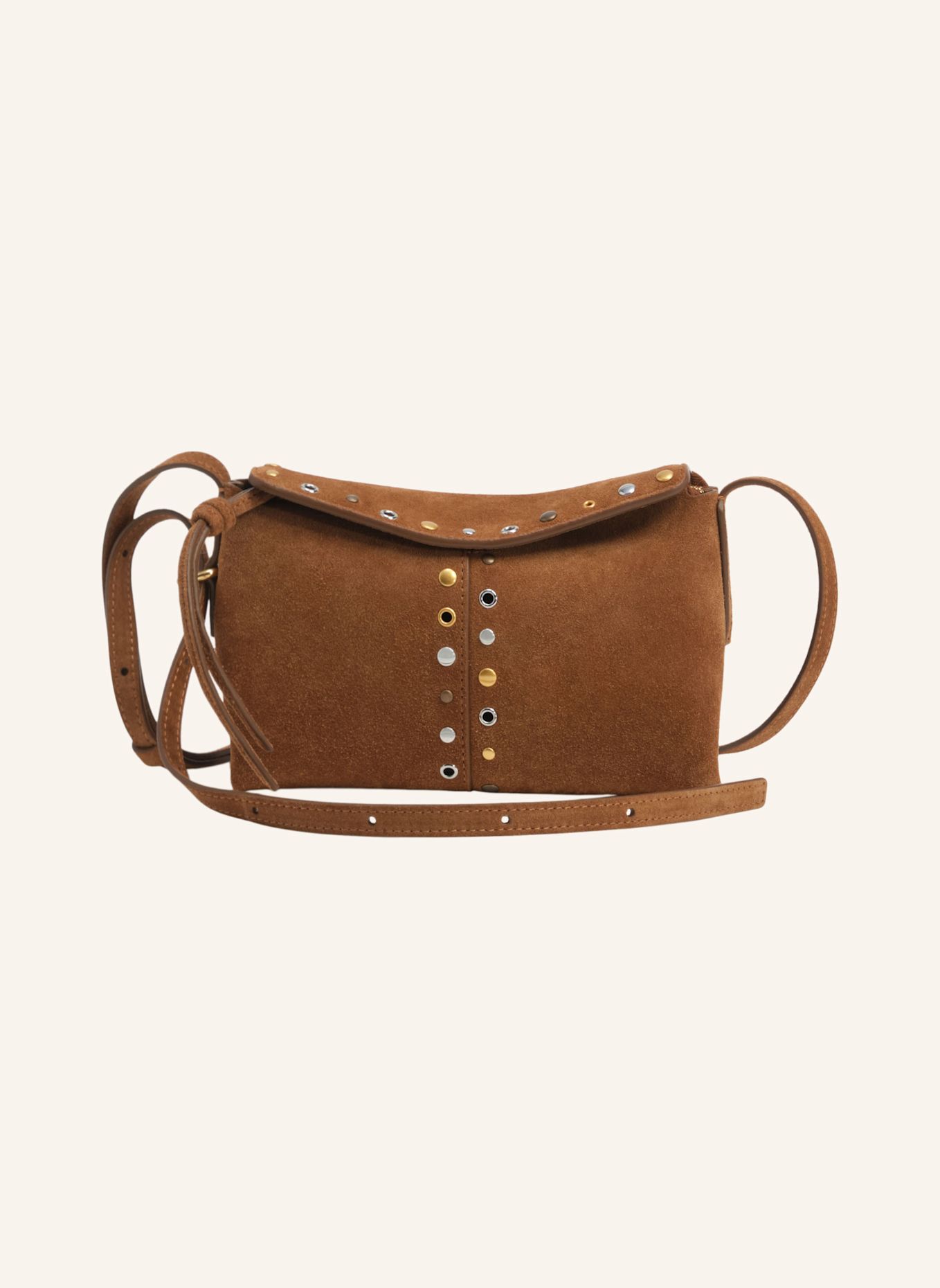 BIMBA Y LOLA Wildleder-Crossbody: BRAUN
