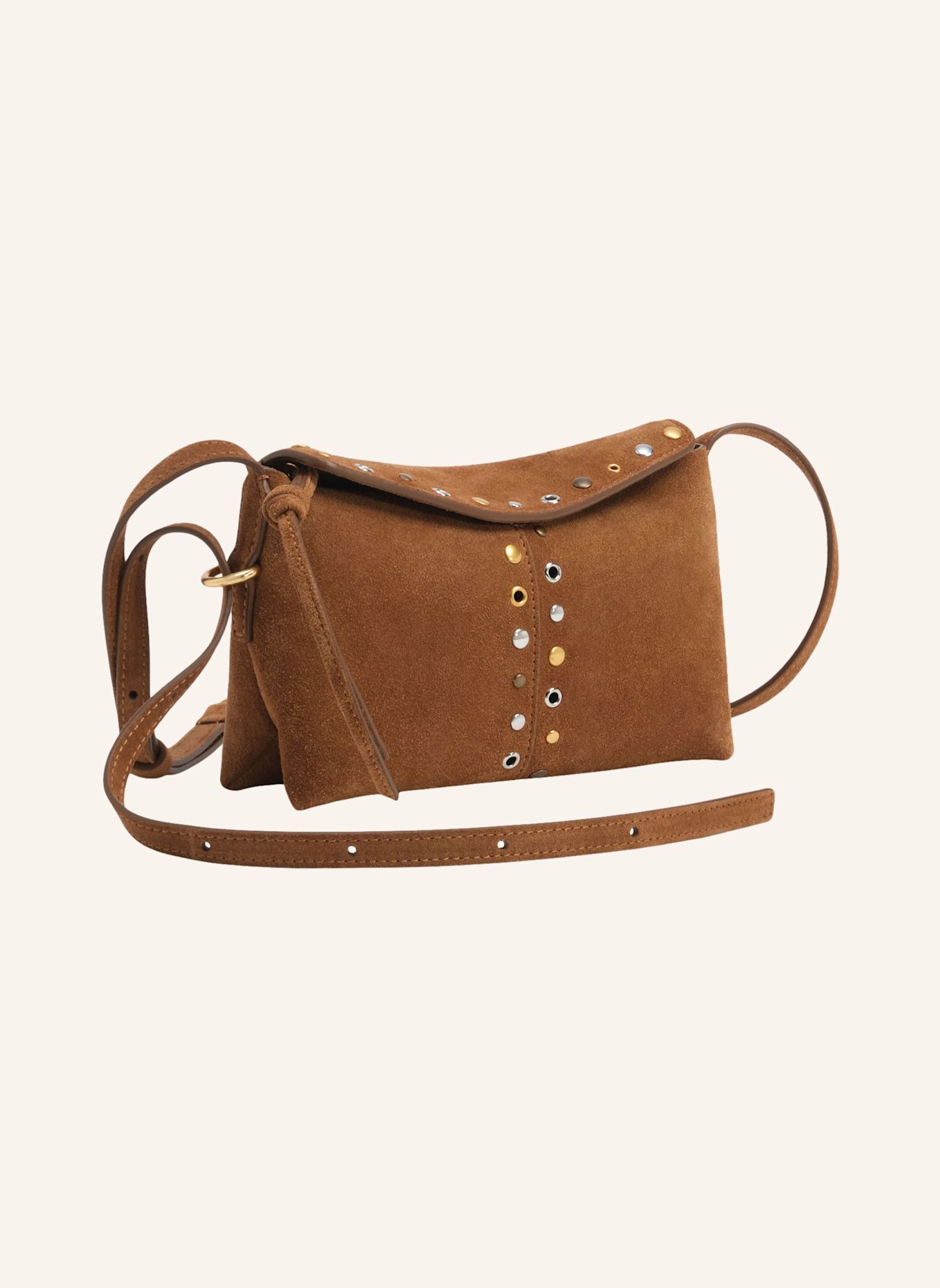 BIMBA Y LOLA Wildleder-Crossbody: BRAUN