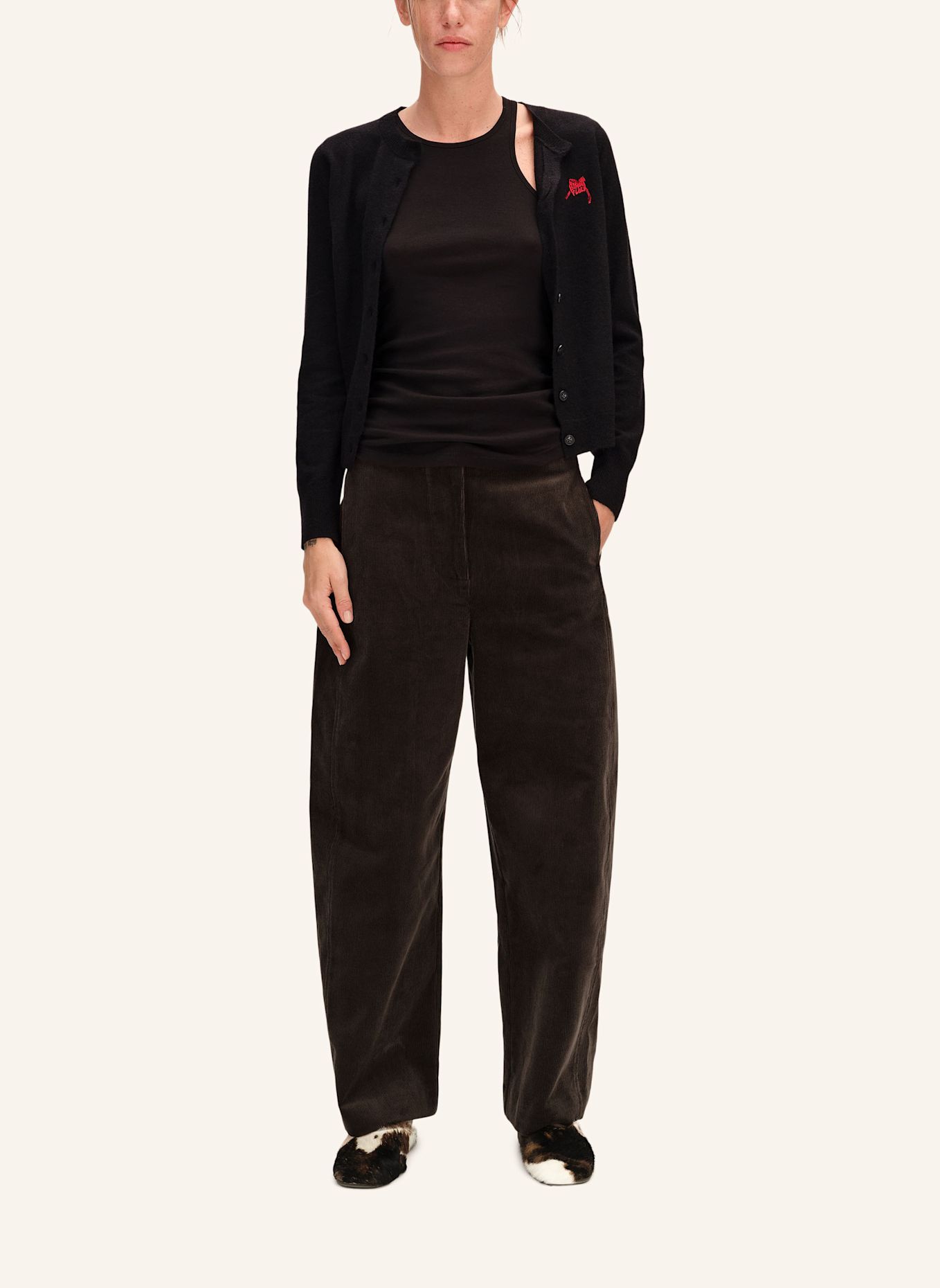 BIMBA Y LOLA Cordhose: SCHWARZ