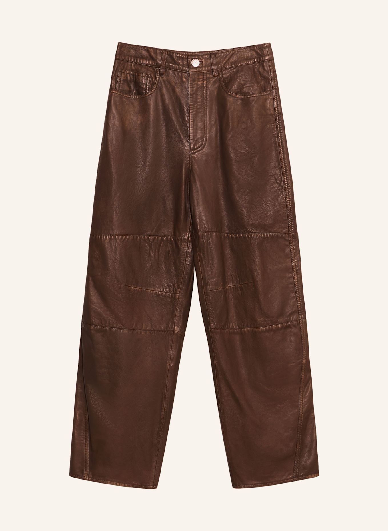 BIMBA Y LOLA Lederhose: BRAUN