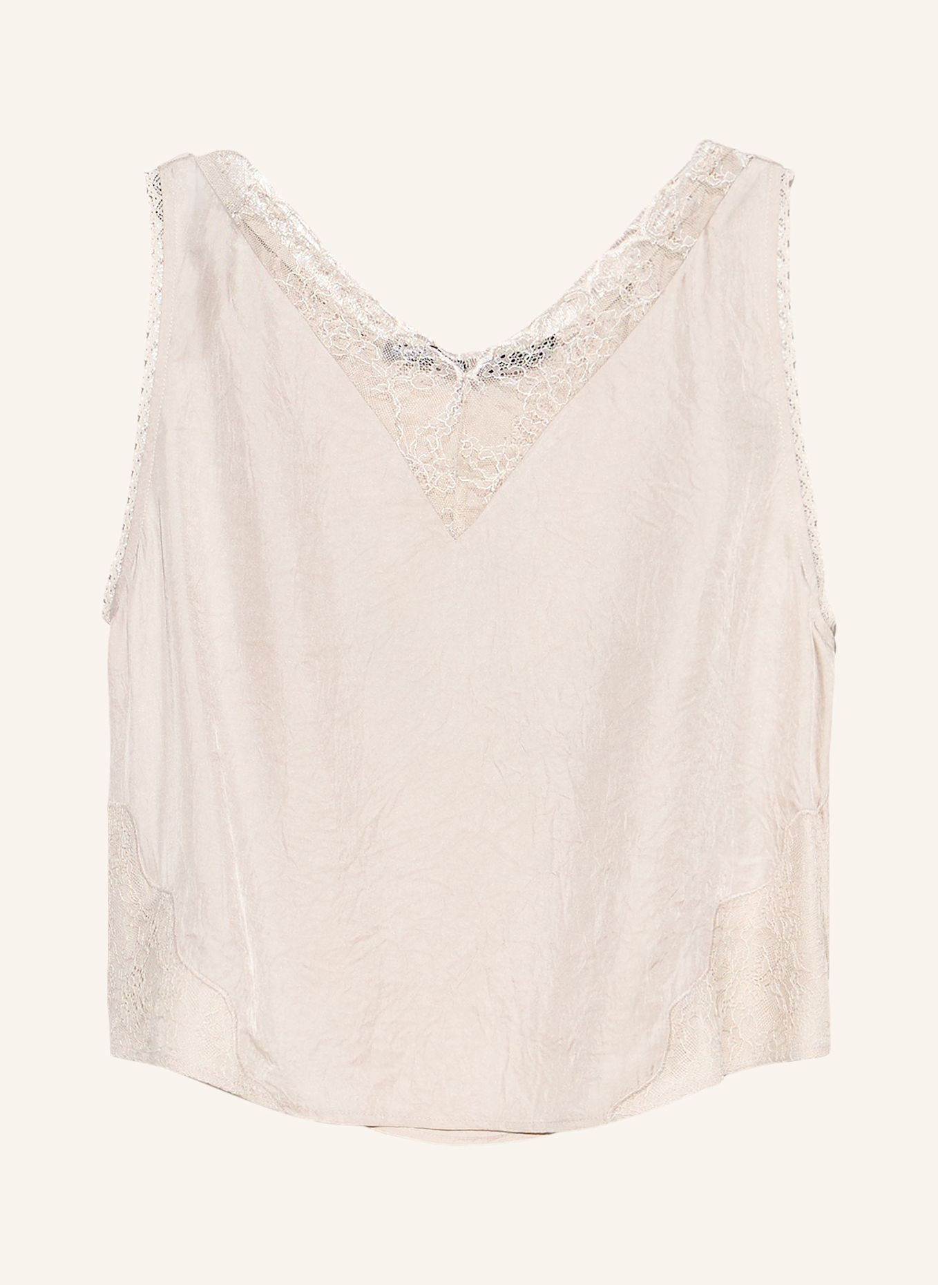 BIMBA Y LOLA Spitzen-Top: GRAU
