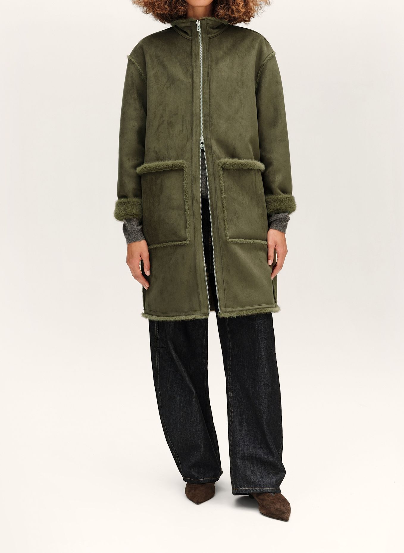 BIMBA Y LOLA Wendefellmantel: KHAKI