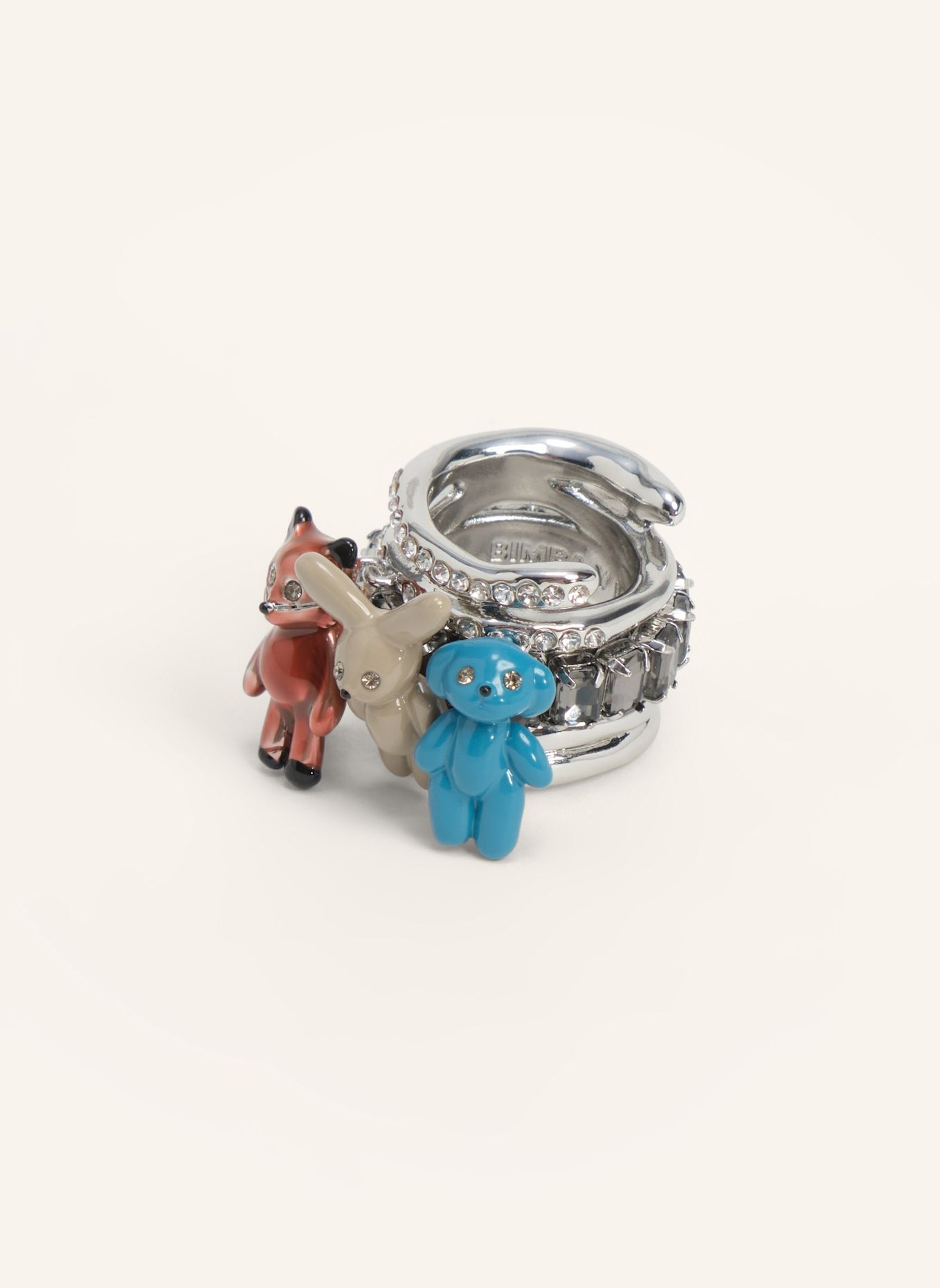 BIMBA Y LOLA Dreifachring: SILBER