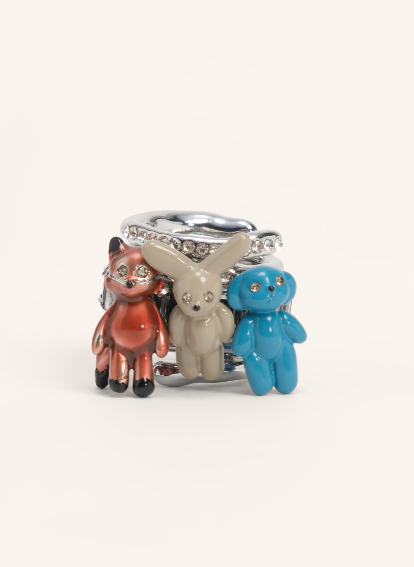BIMBA Y LOLA Dreifachring: SILBER