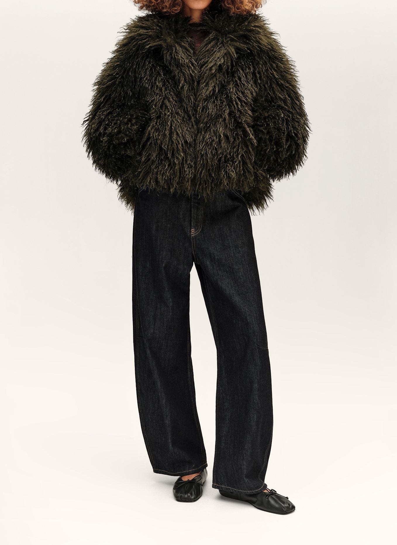 BIMBA Y LOLA Kurzfelljacke: KHAKI