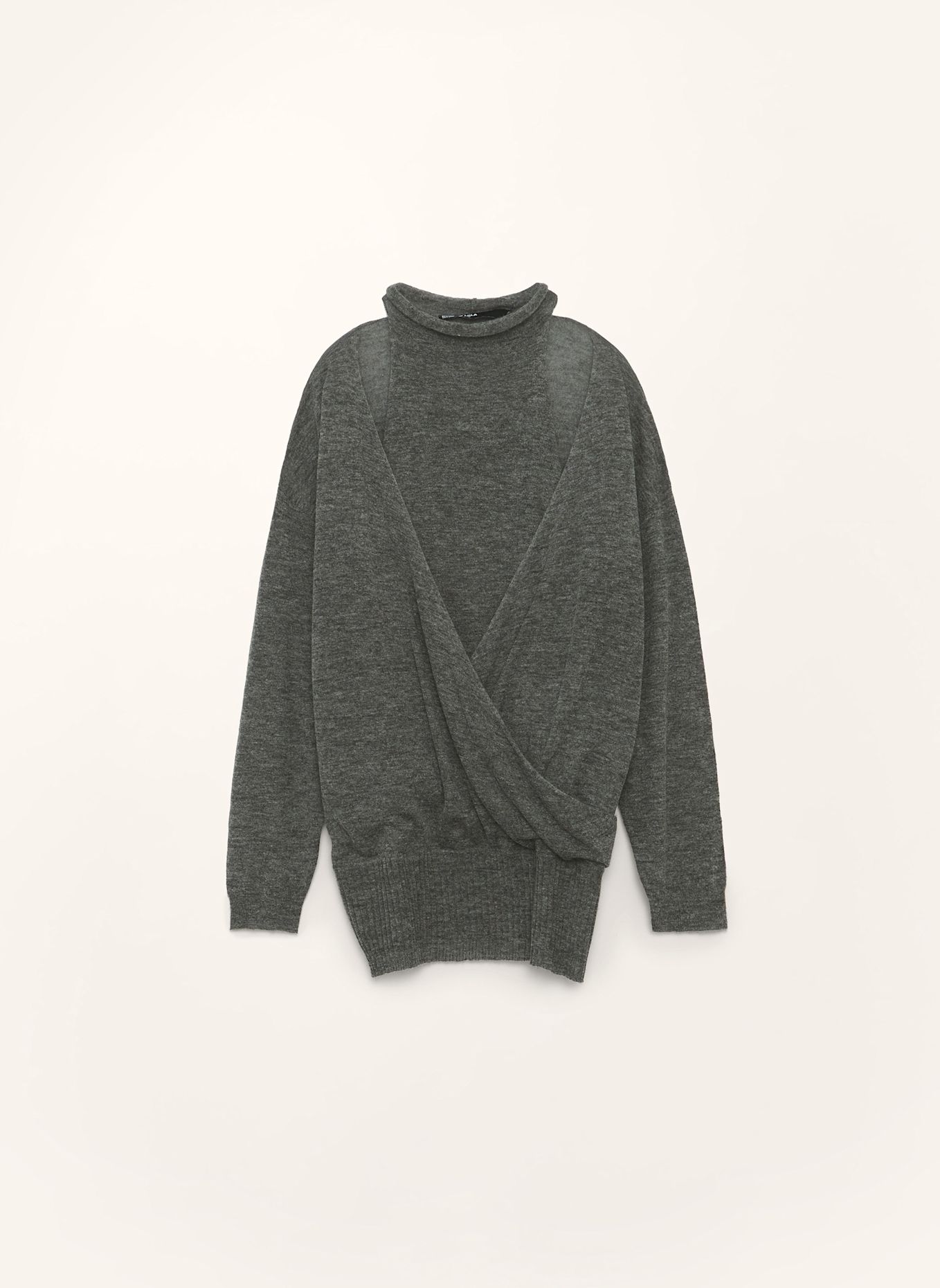 BIMBA Y LOLA Wickel-Strickpullover: GRAU