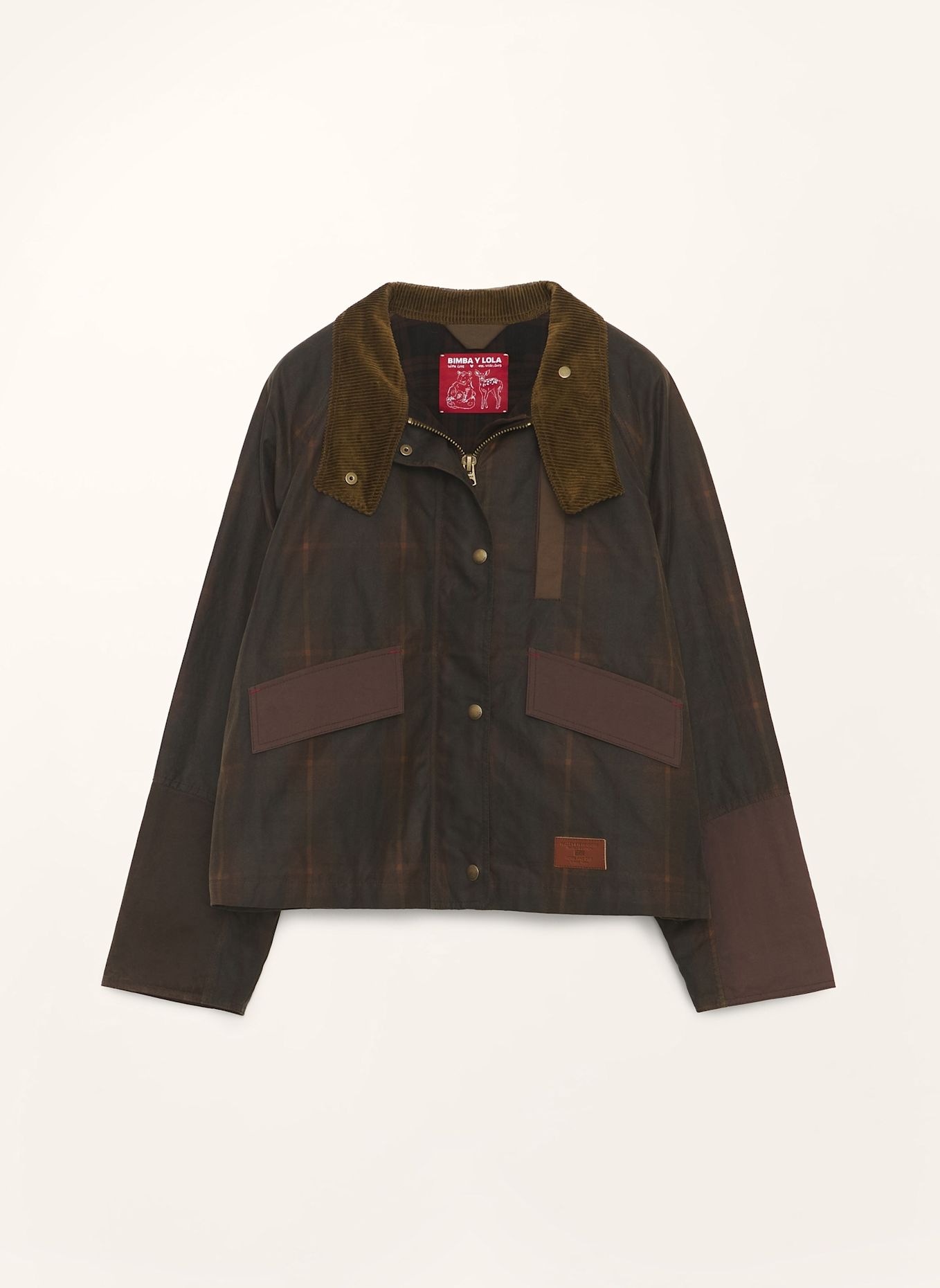 BIMBA Y LOLA Wachspatchwork-Trenchcoat: SCHWARZ