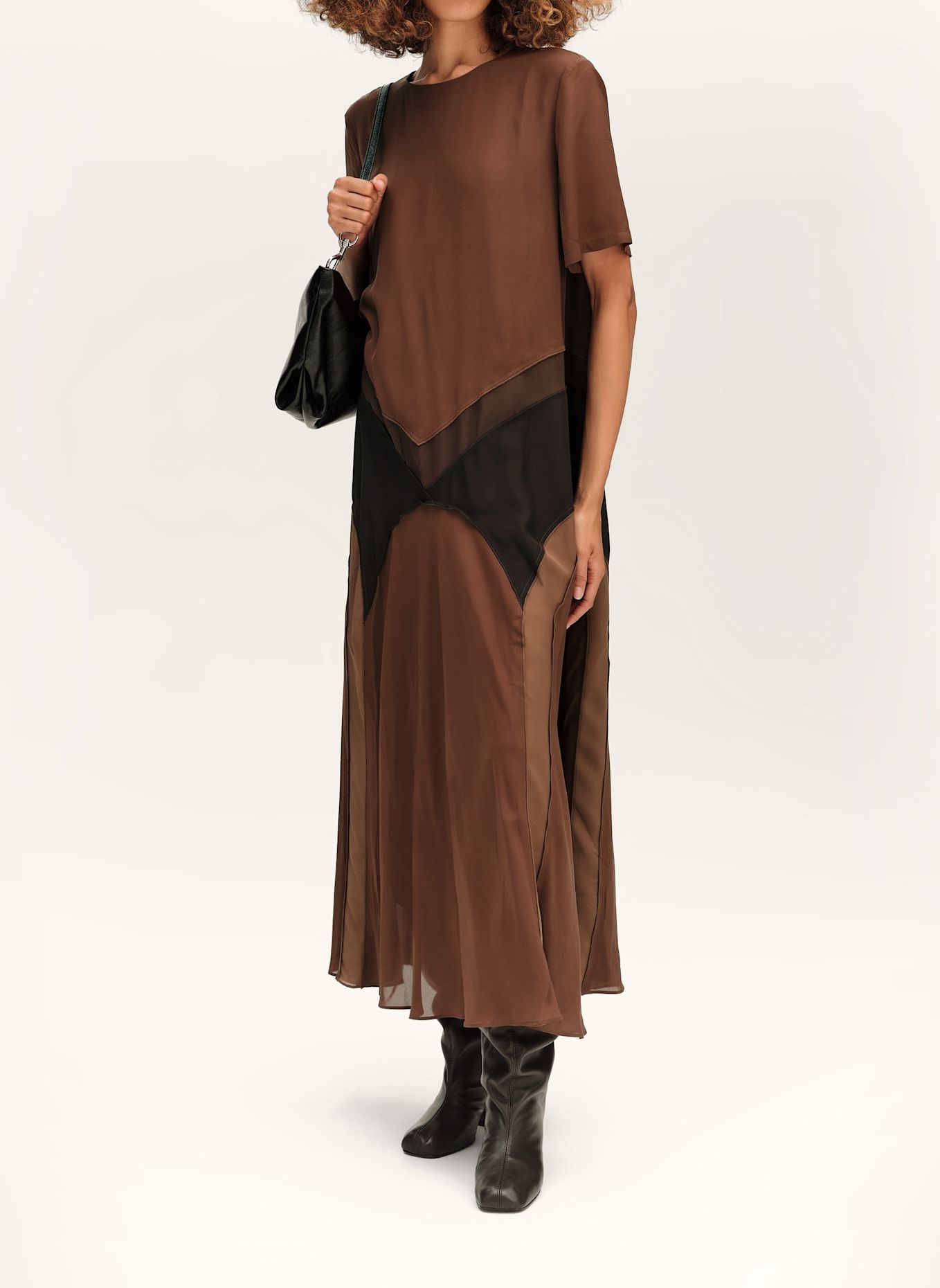 BIMBA Y LOLA A-Linienkleid: BRAUN
