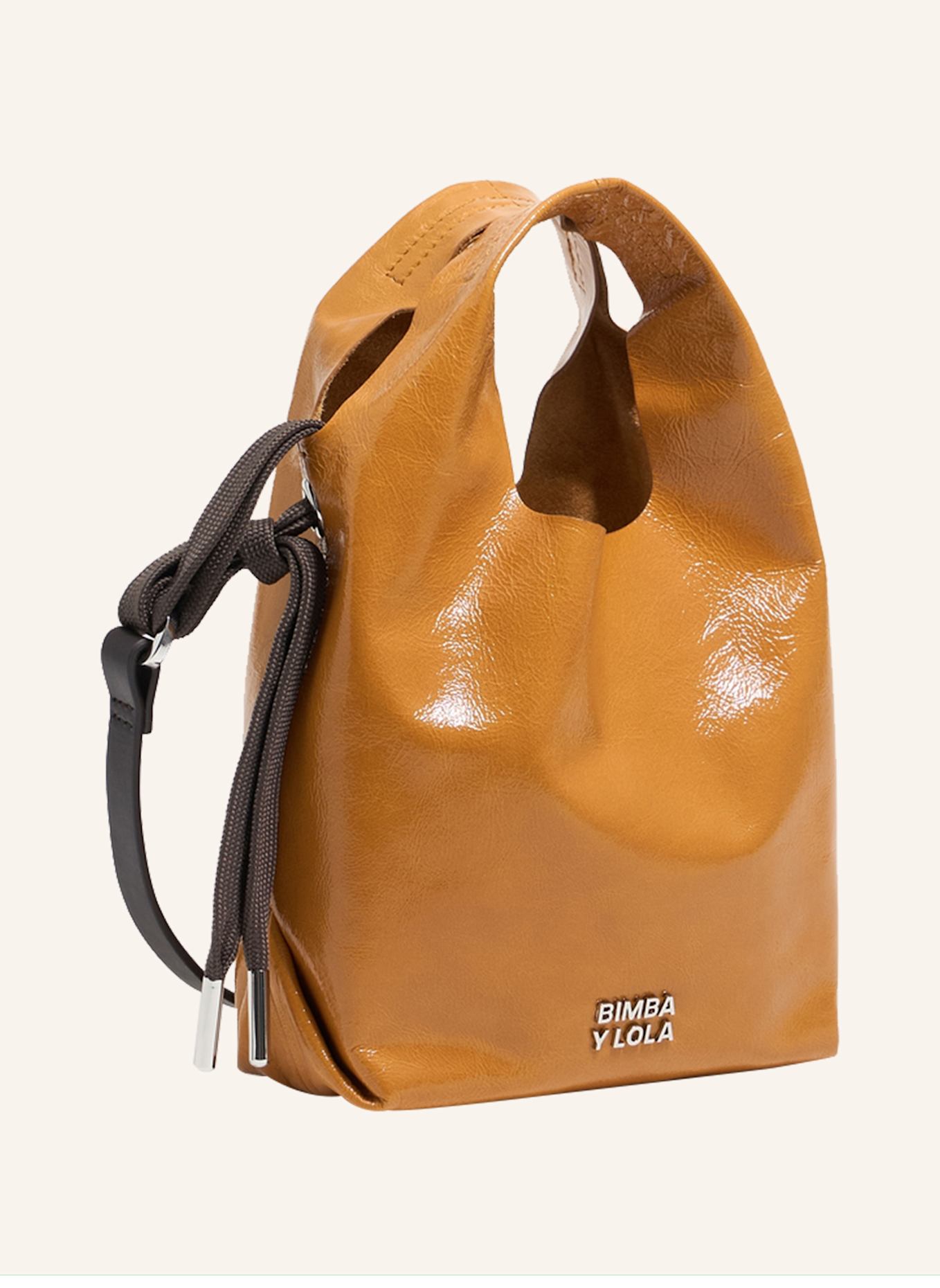 BIMBA Y LOLA Leder-Mini-Papiertasche: BRAUN