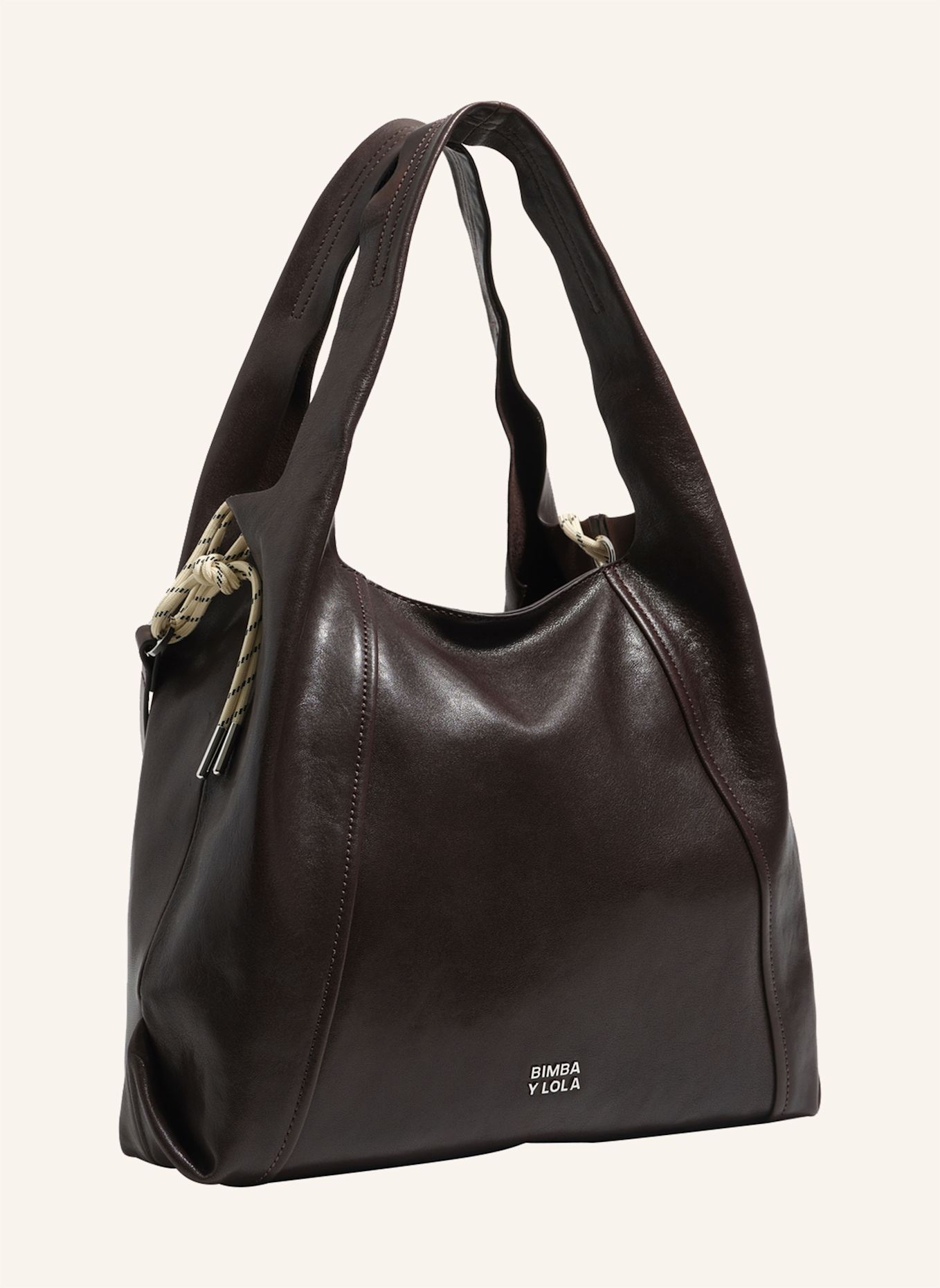 BIMBA Y LOLA Leder-Papiertasche: BRAUN