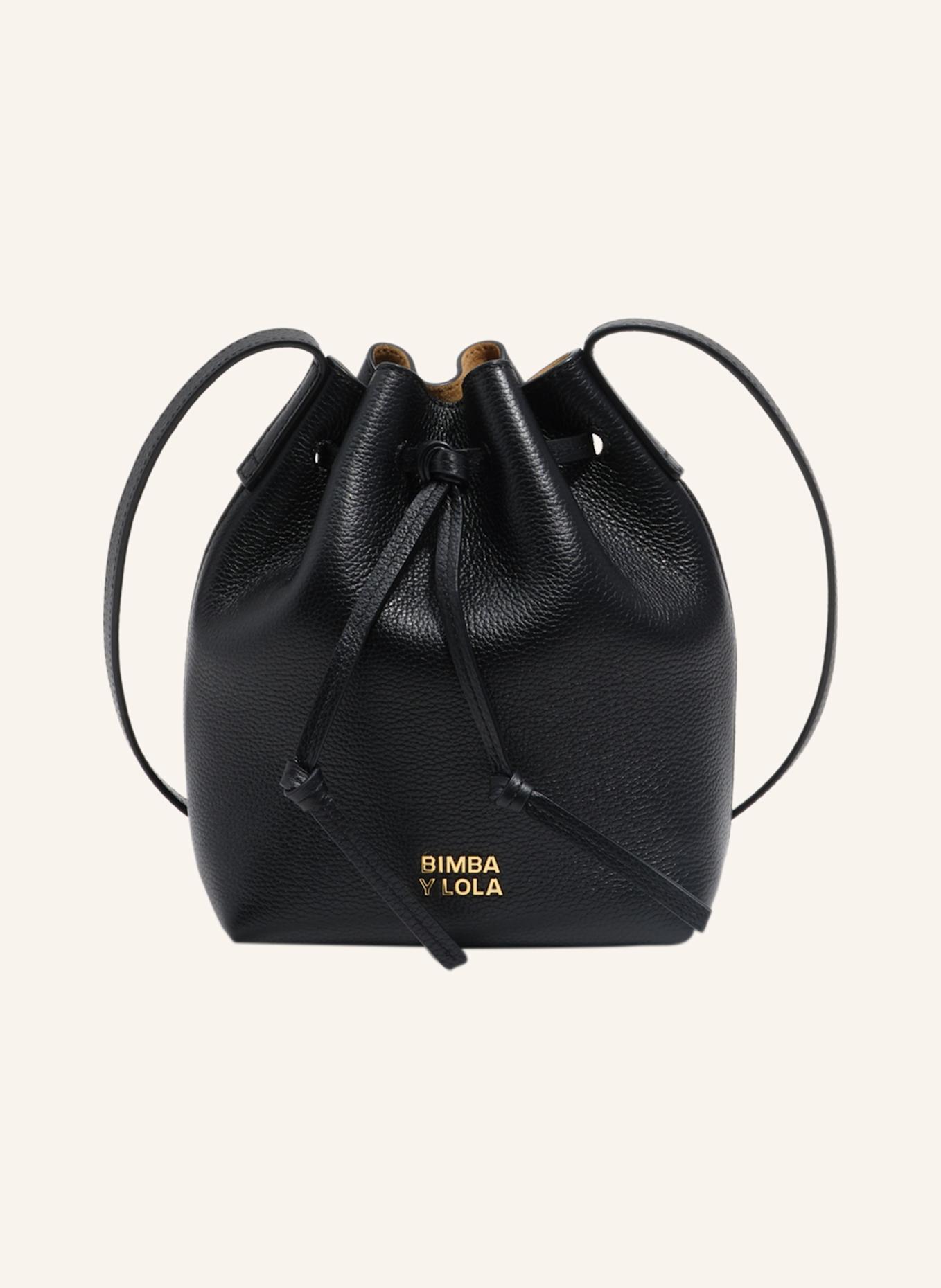 BIMBA Y LOLA Lederbeuteltasche: SCHWARZ