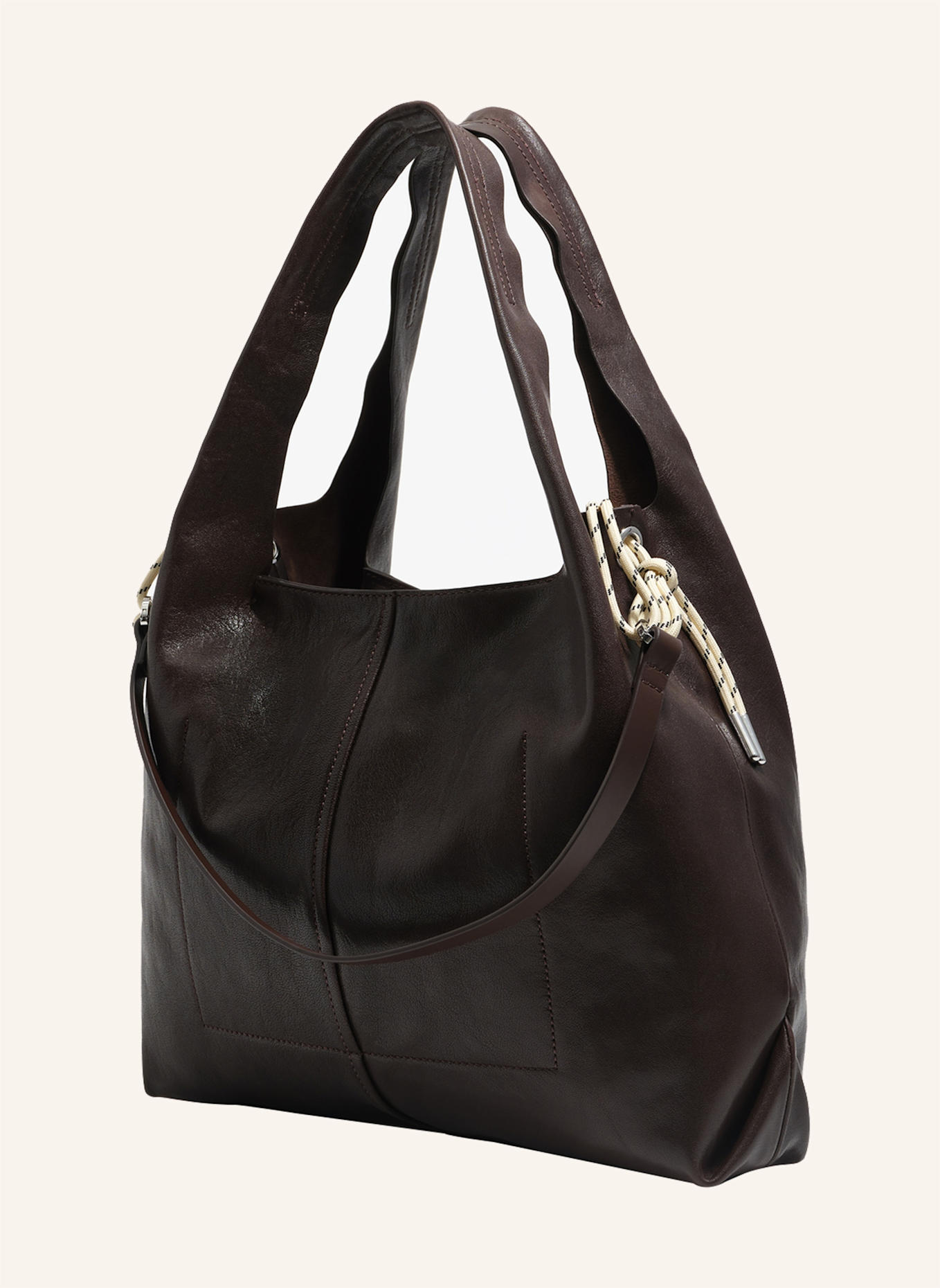 BIMBA Y LOLA Leder-Papiertasche: BRAUN