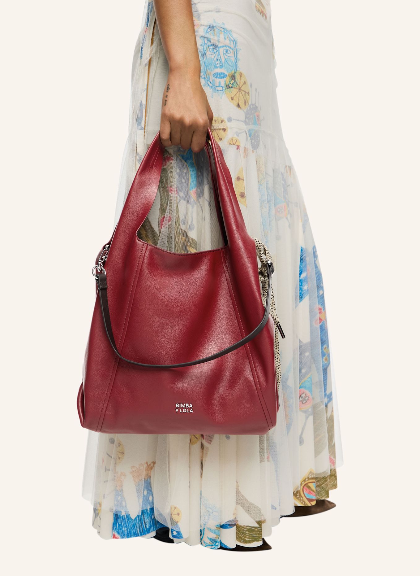 BIMBA Y LOLA Leder-Papiertasche: ROT