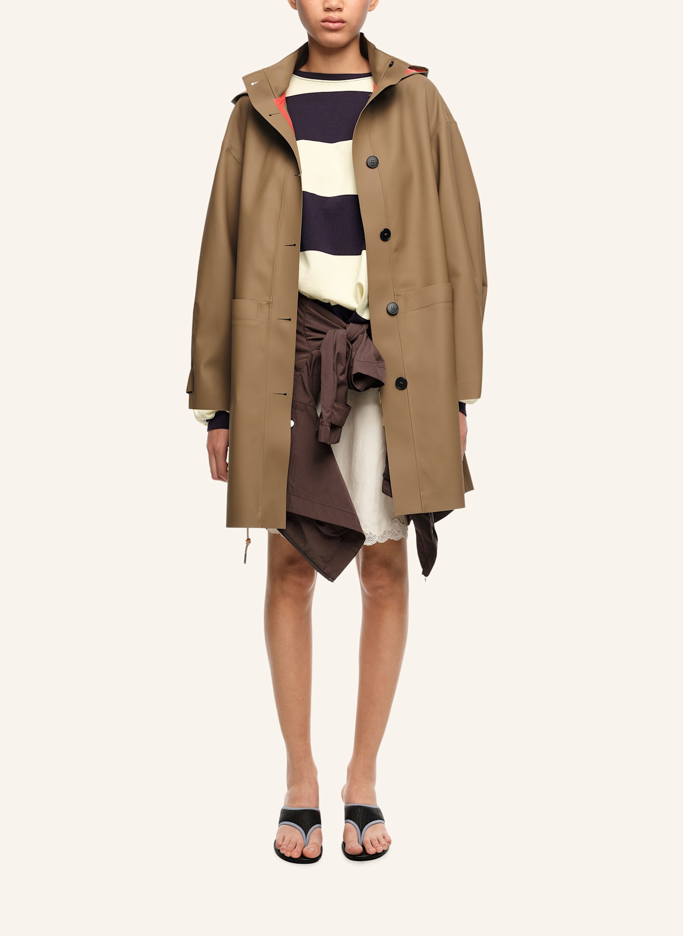 BIMBA Y LOLA Trenchcoat: BRAUN