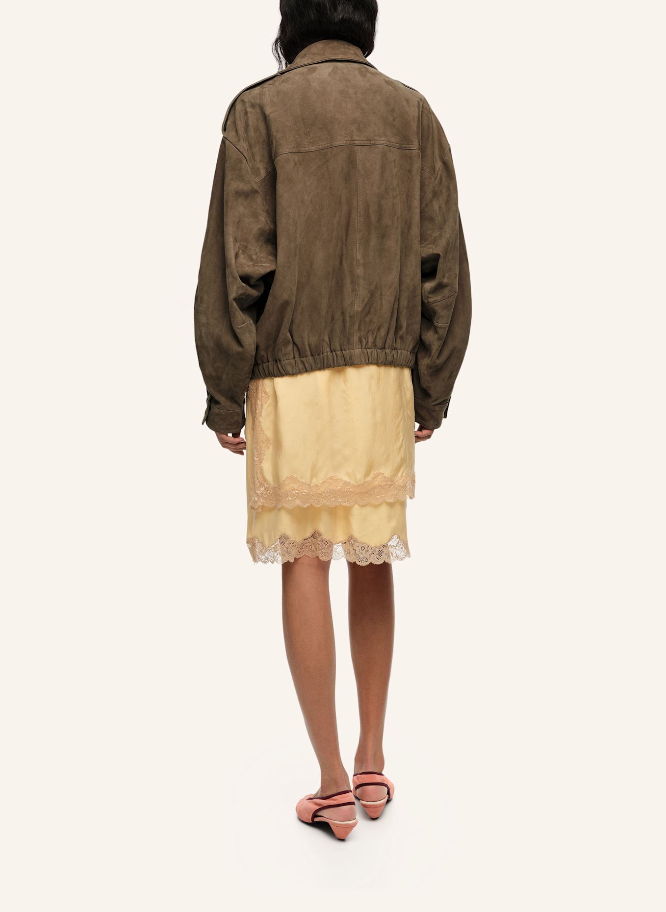 BIMBA Y LOLA Wildlederjacke: GRÜN