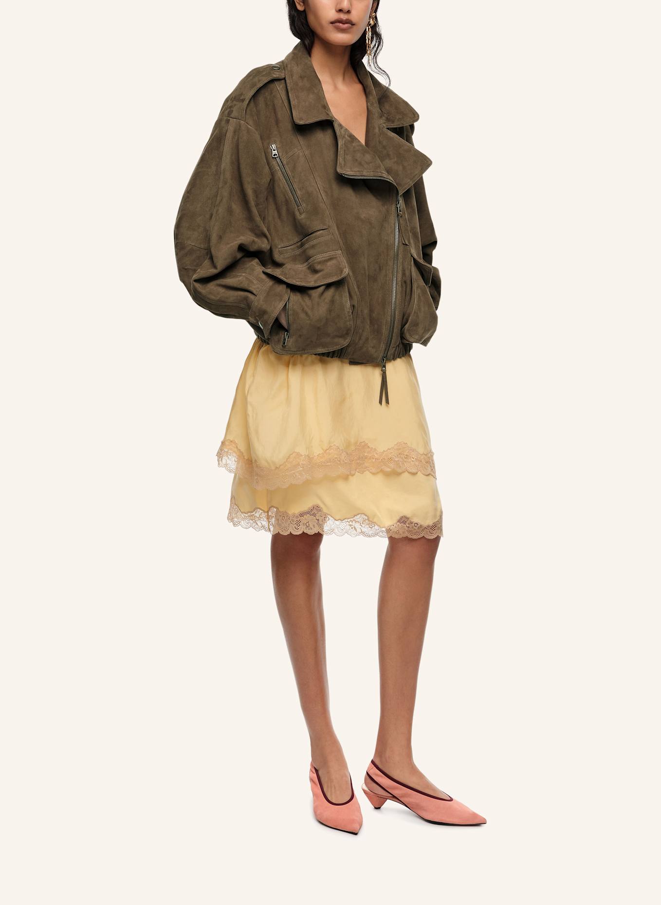 BIMBA Y LOLA Wildlederjacke: GRÜN