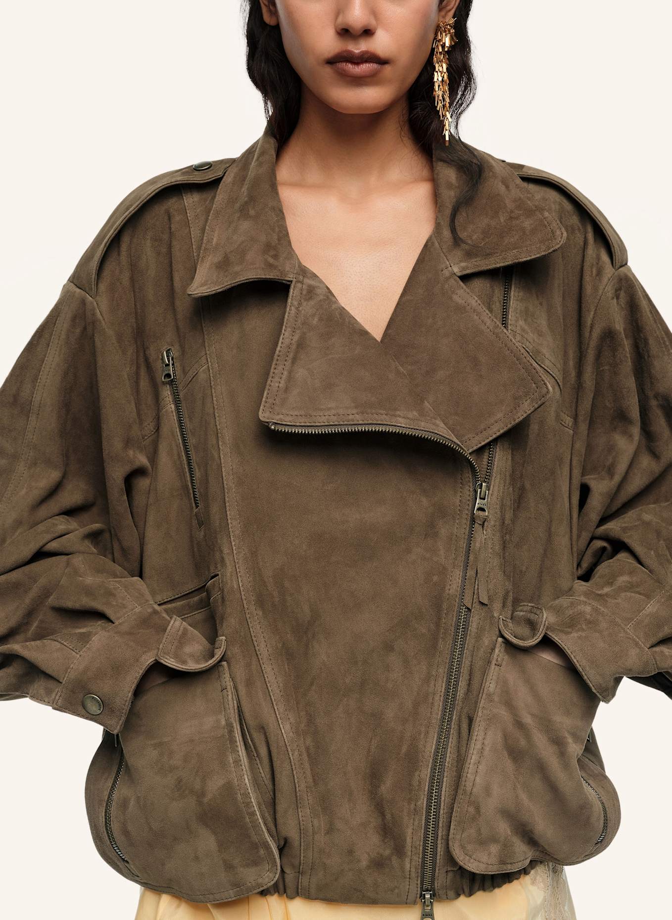 BIMBA Y LOLA Wildlederjacke: GRÜN