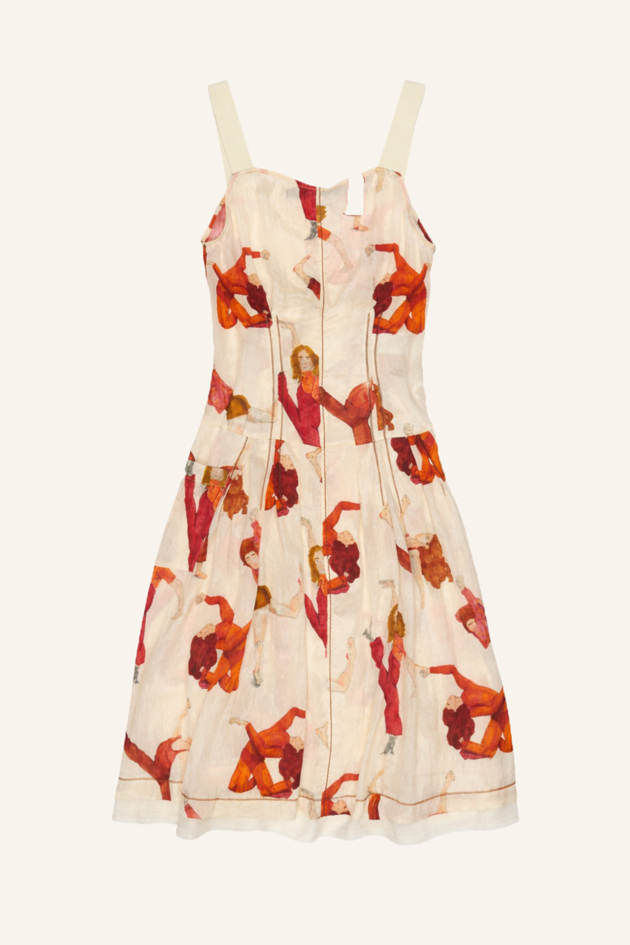 BIMBA Y LOLA Trägerkleid: KHAKI